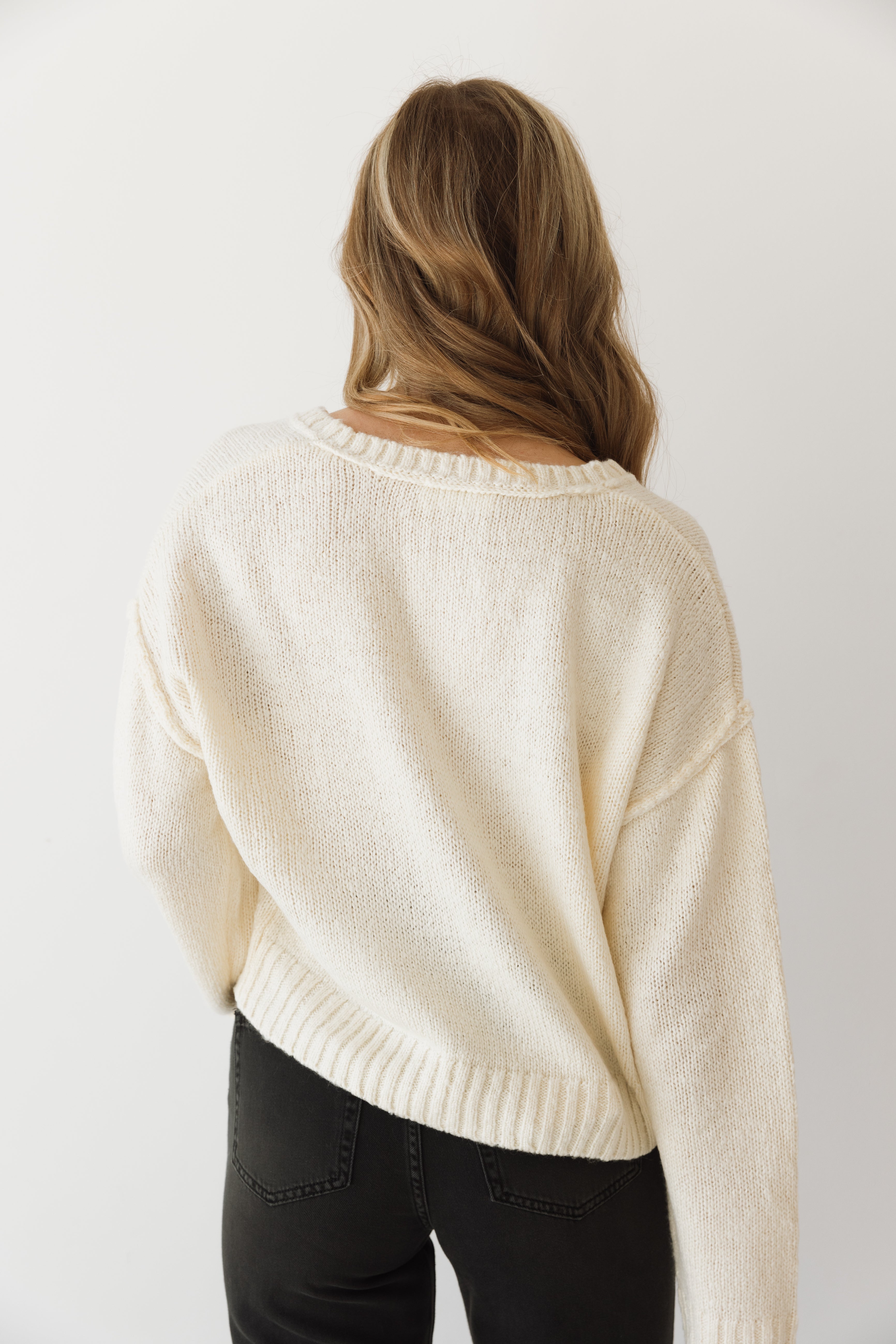 Bottom Line Sweater-Cream
