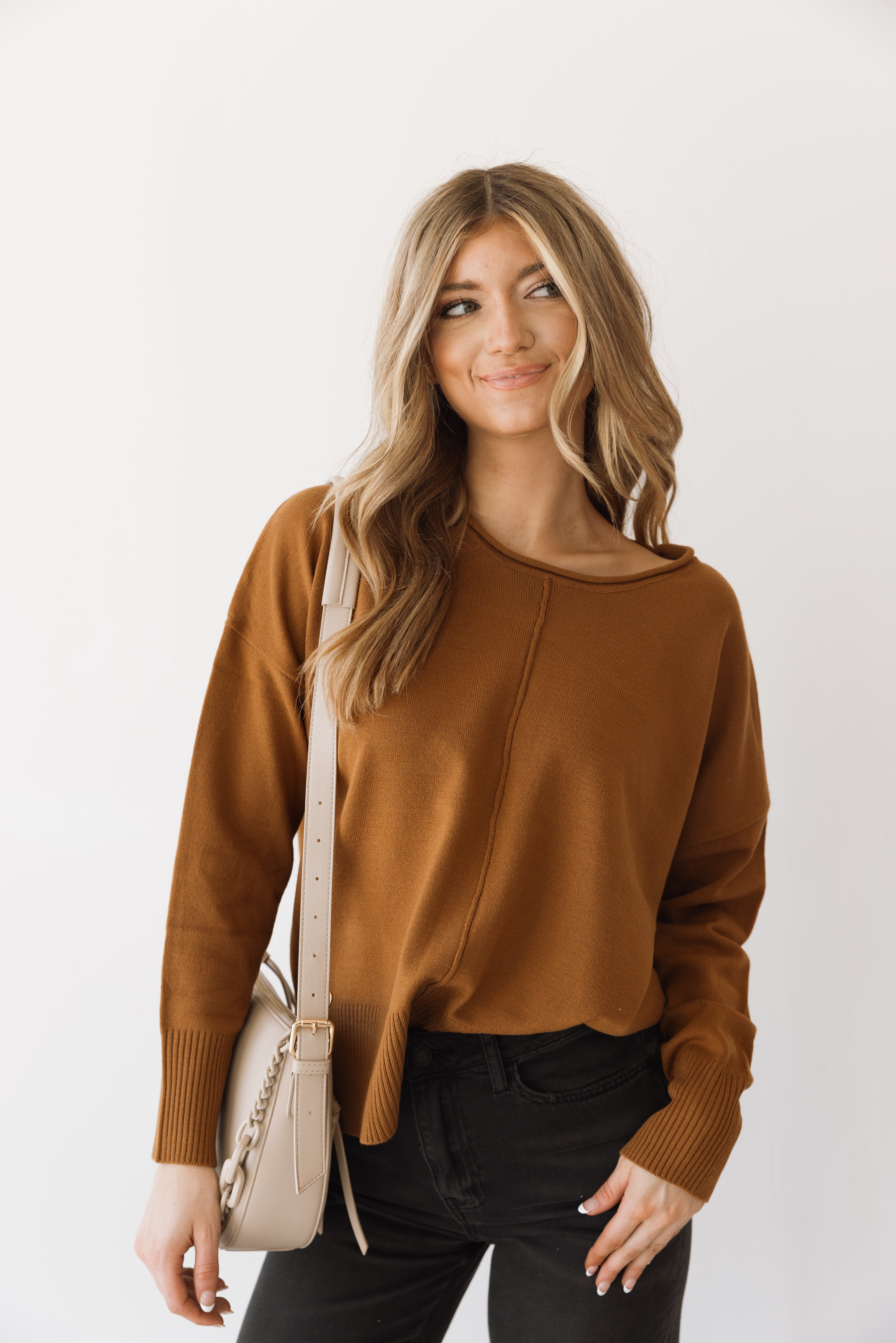 Unbothered Sweater-Brown