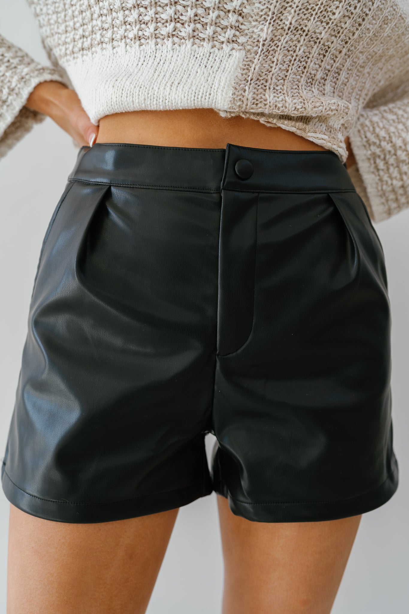 Landon Faux Leather Shorts