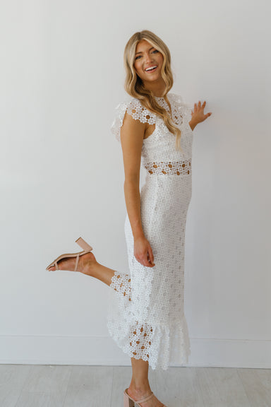 Julia Crochet Halter Midi Dress – Beginning Boutique US