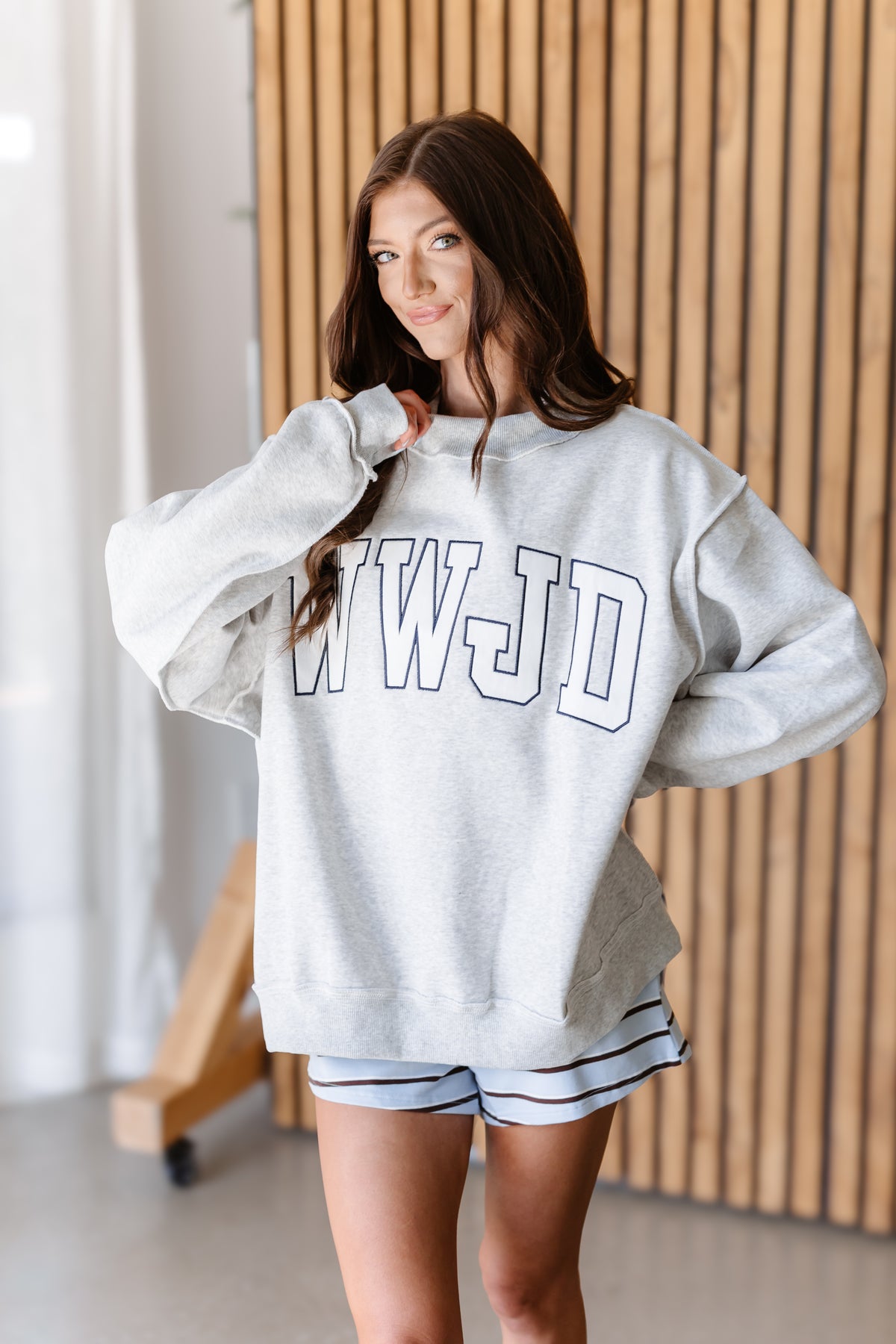 WWJD Sweatshirt - Ash Grey