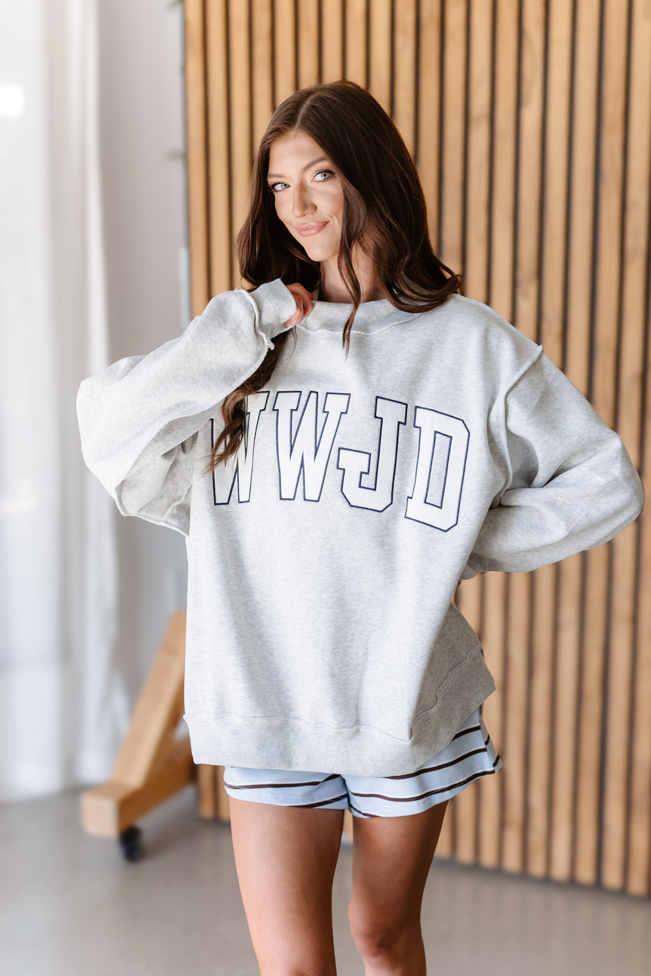WWJD Sweatshirt - Ash Grey