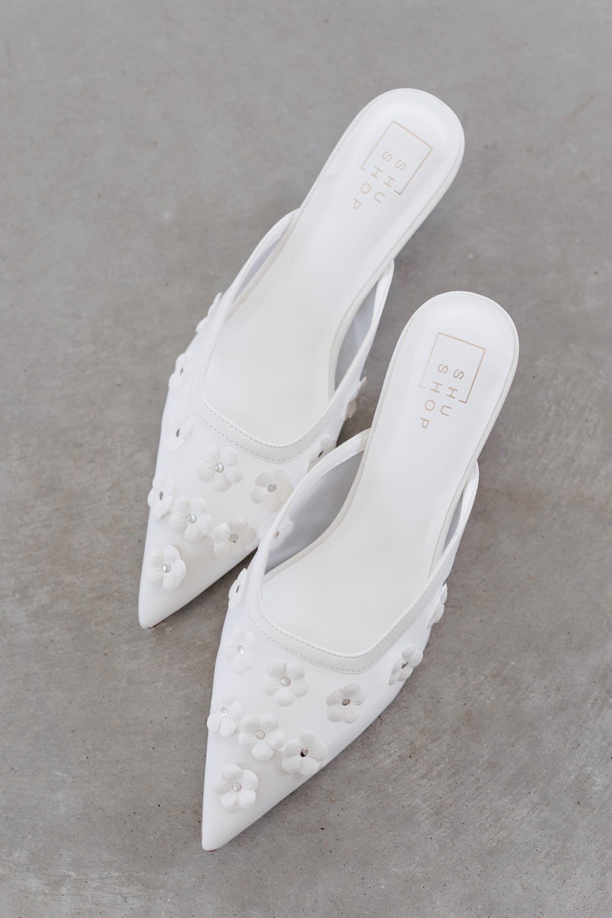 Shu Shop: Norma Heels-White - FINAL SALE