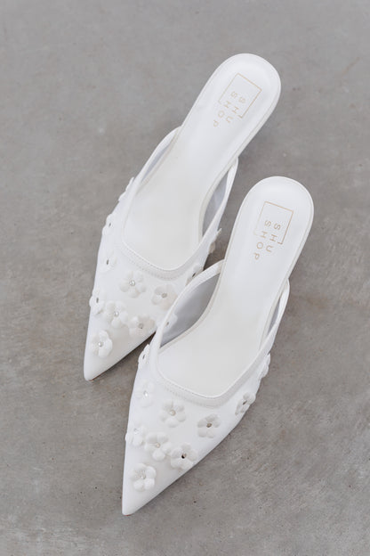 Shu Shop: Norma Heels-White - FINAL SALE
