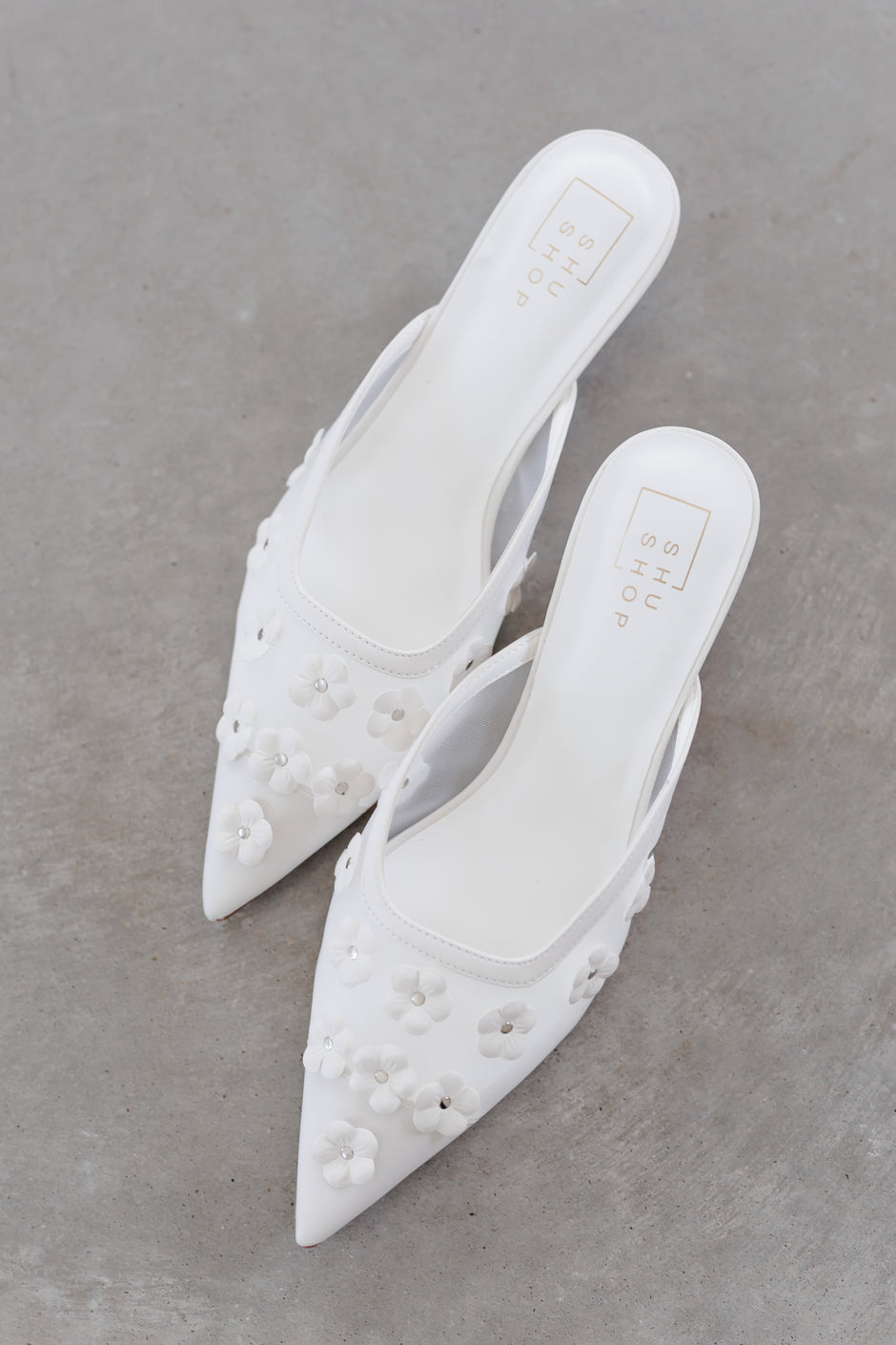 Shu Shop: Norma Heels-White - FINAL SALE