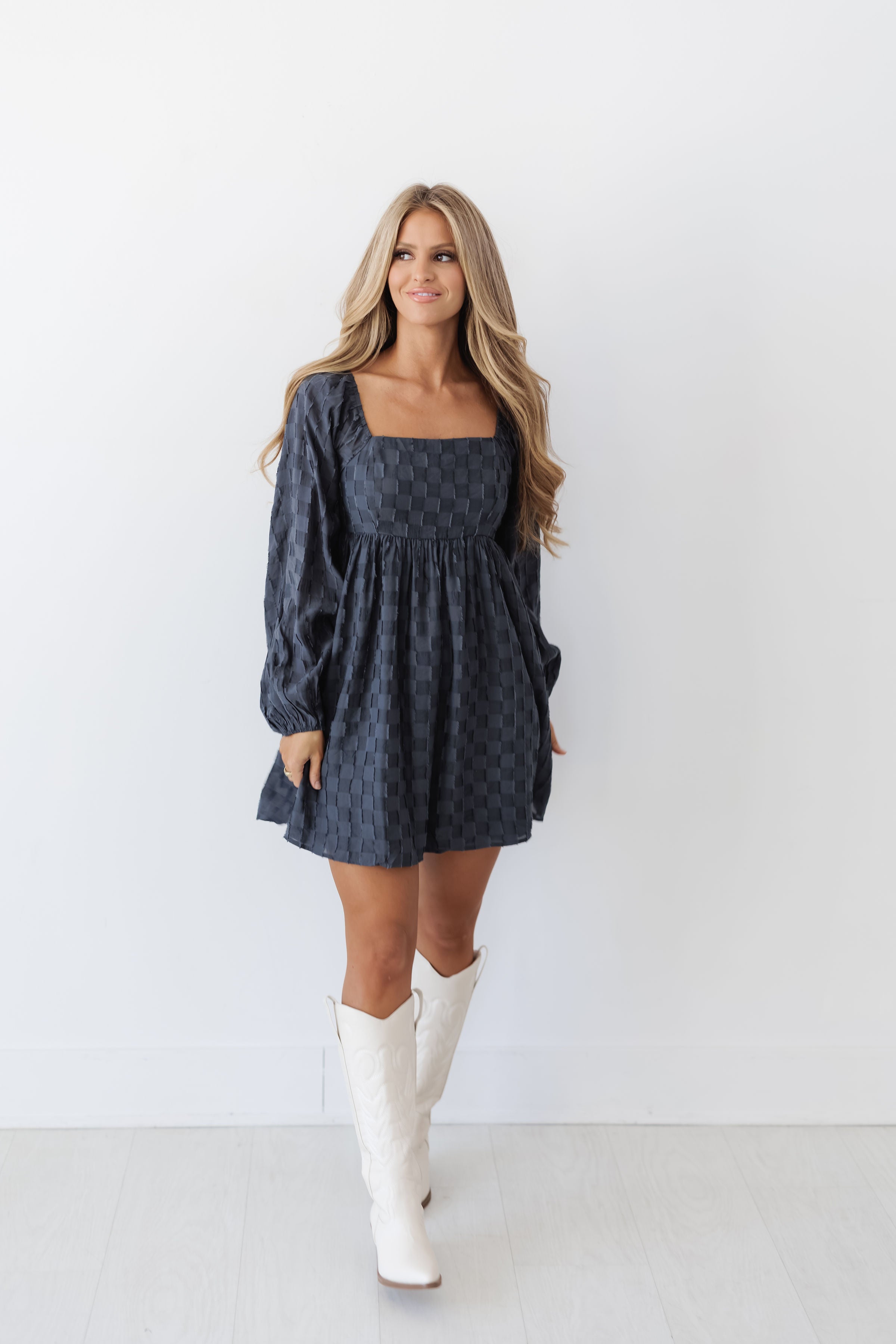 Hannah Mini Dress - Dark Teal