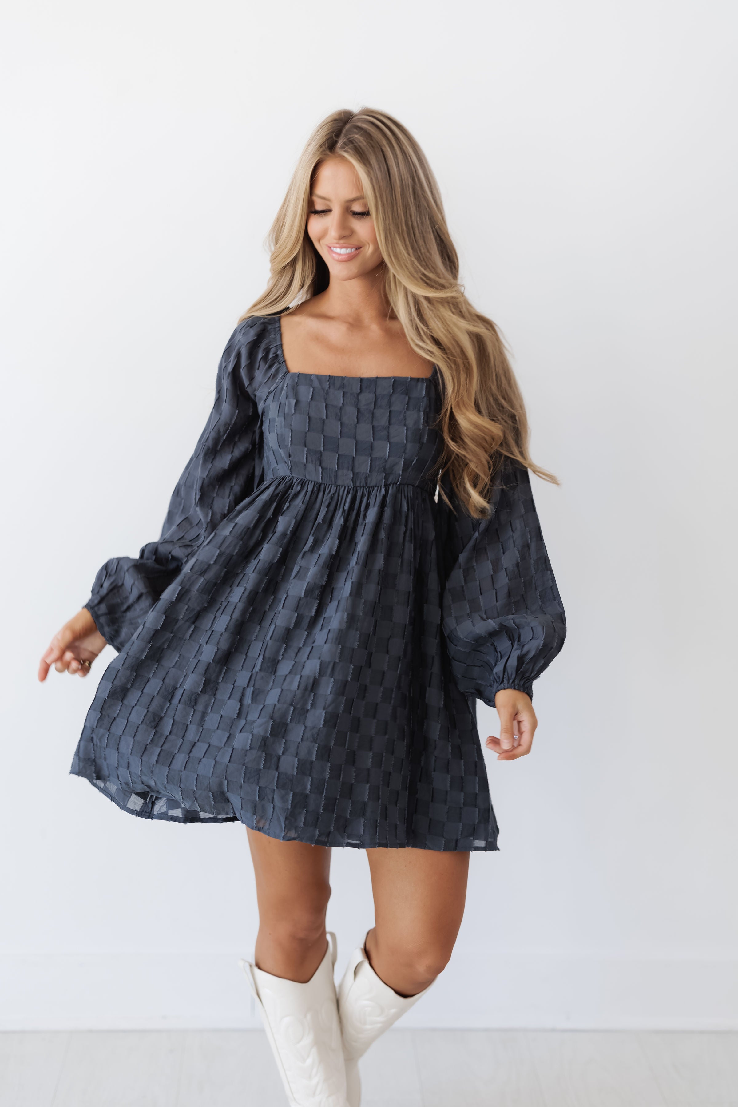 Hannah Mini Dress - Dark Teal