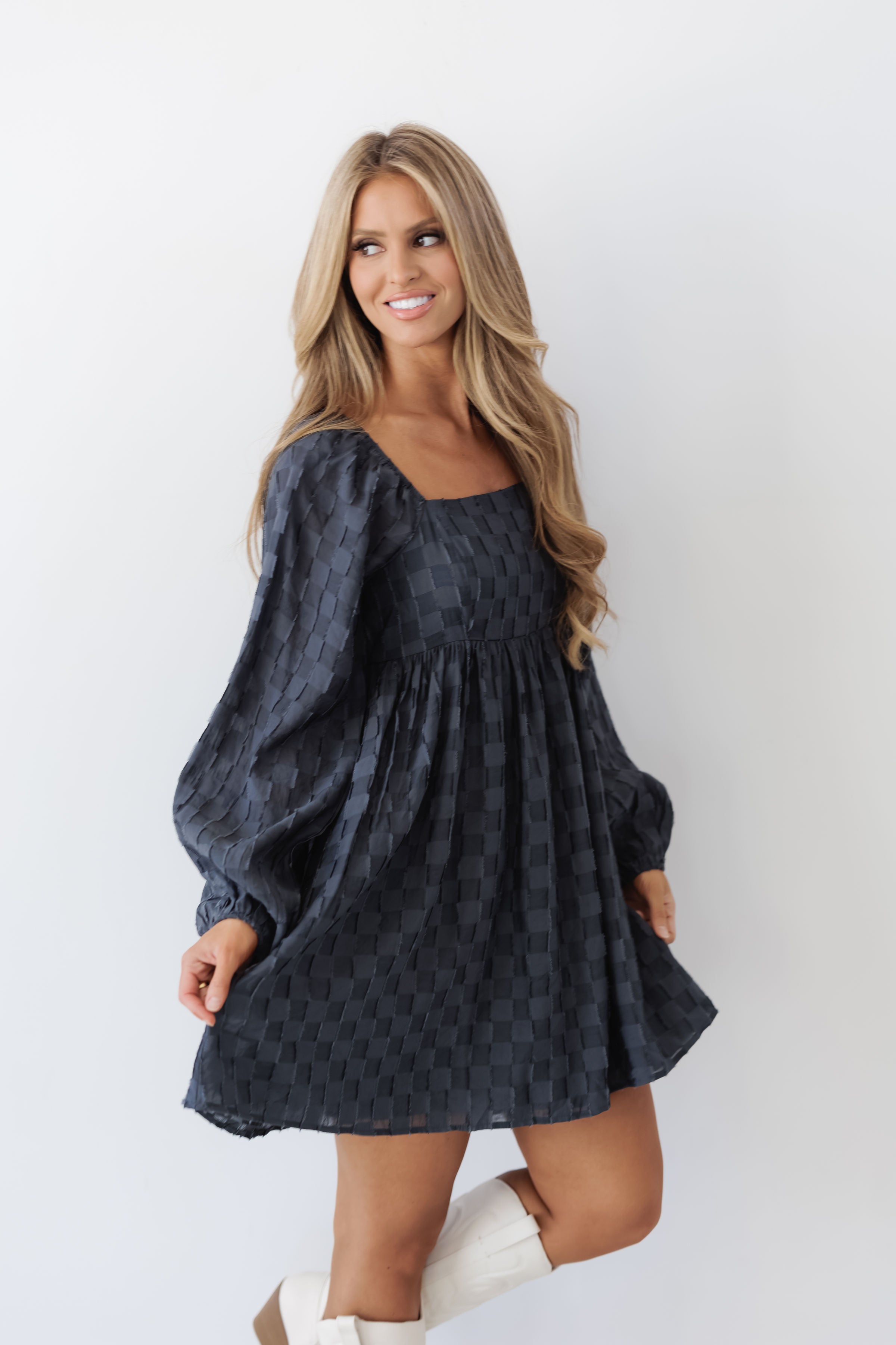 Hannah Mini Dress - Dark Teal