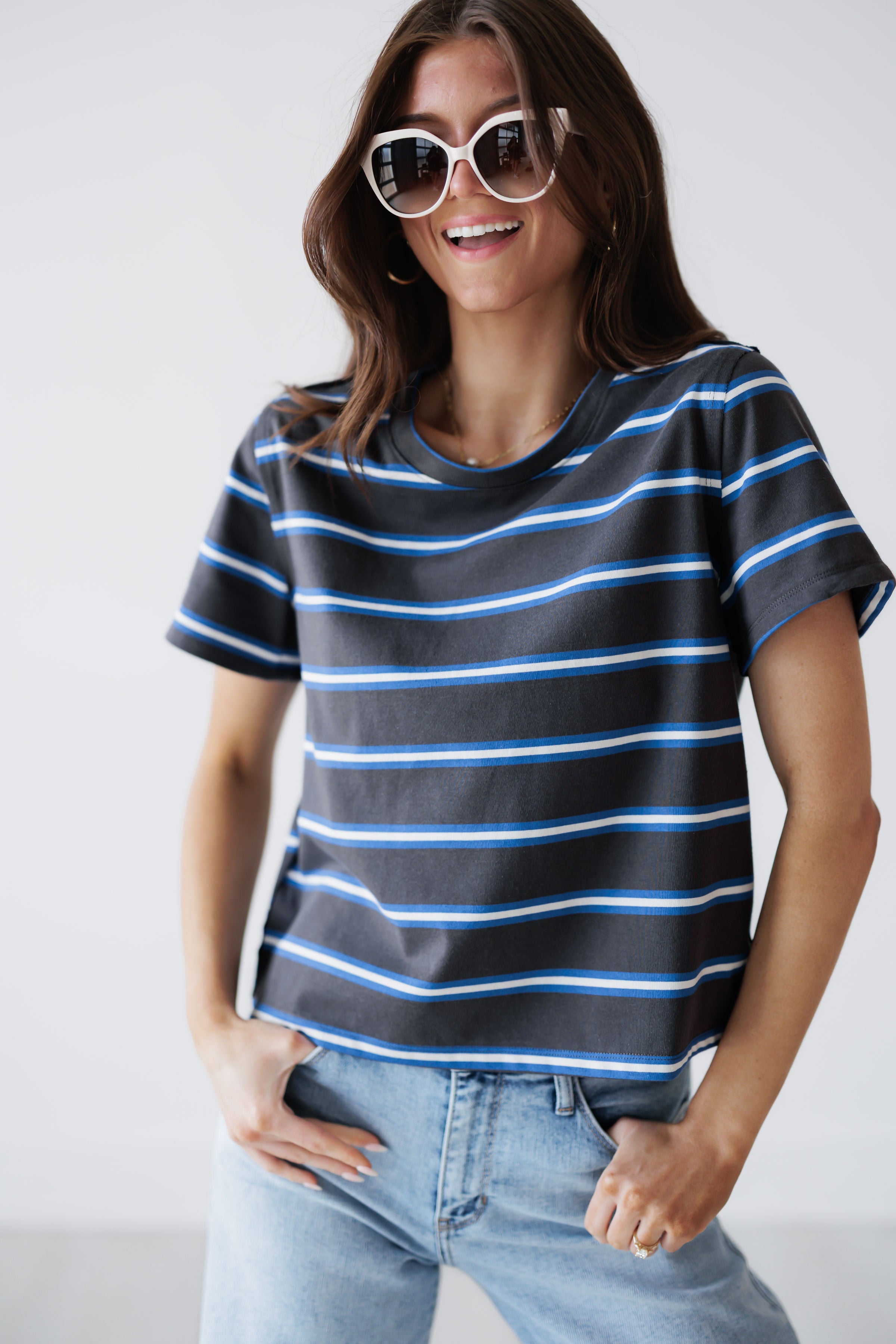 Walk With Purpose Top - Charcoal