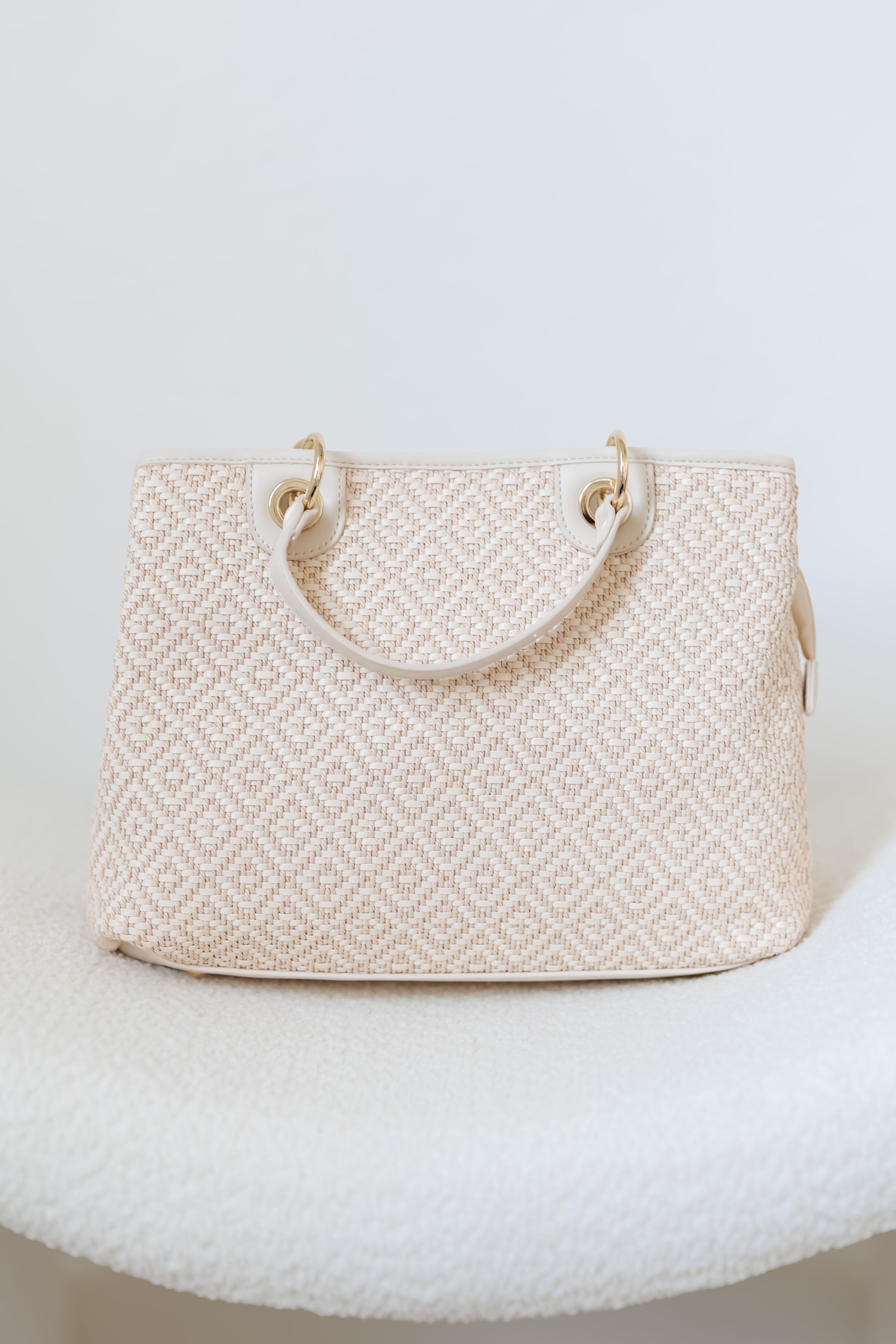 Nancy Woven Tote-Off White