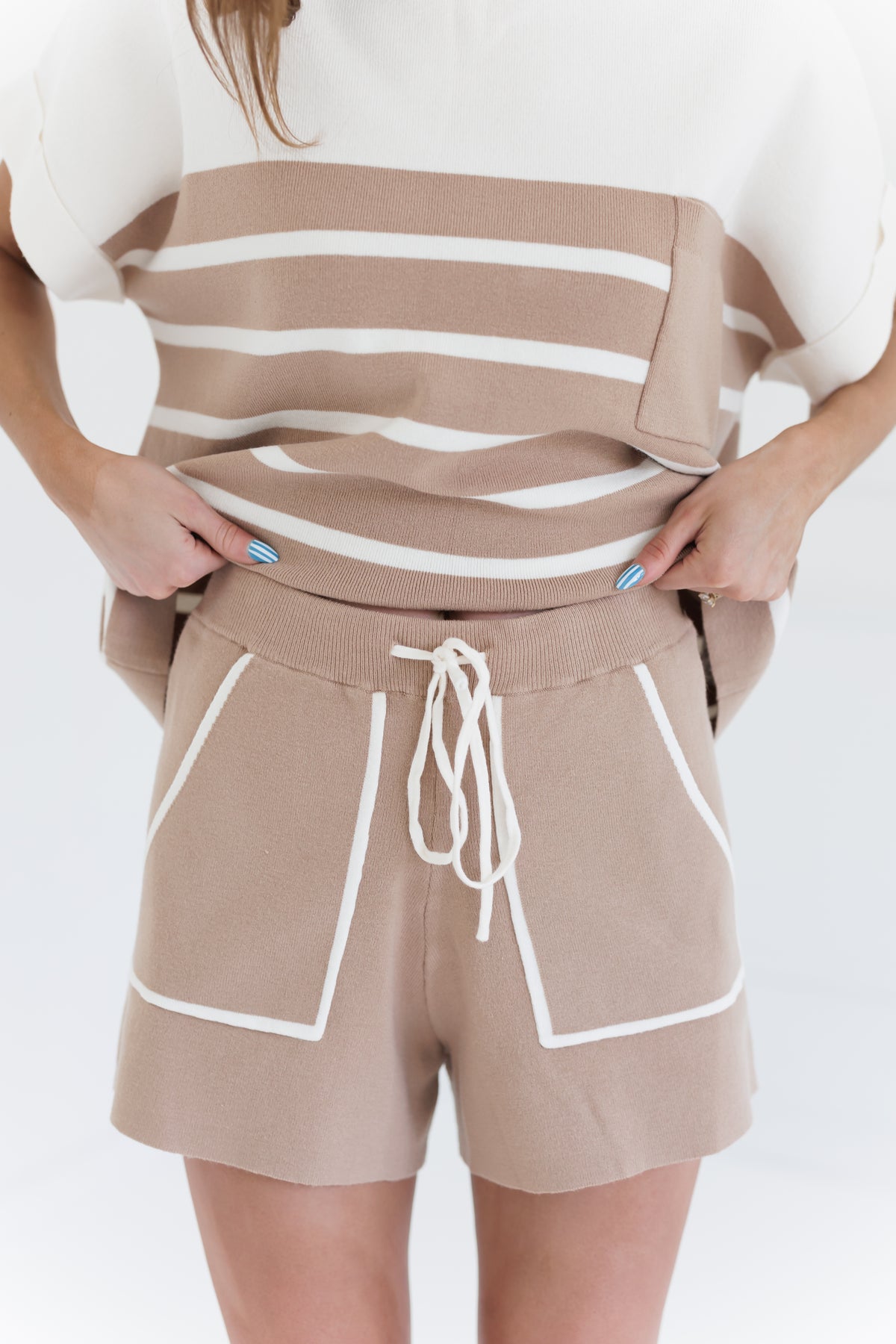 Feel The Vibe Shorts - Cream/Biscuit - FINAL SALE