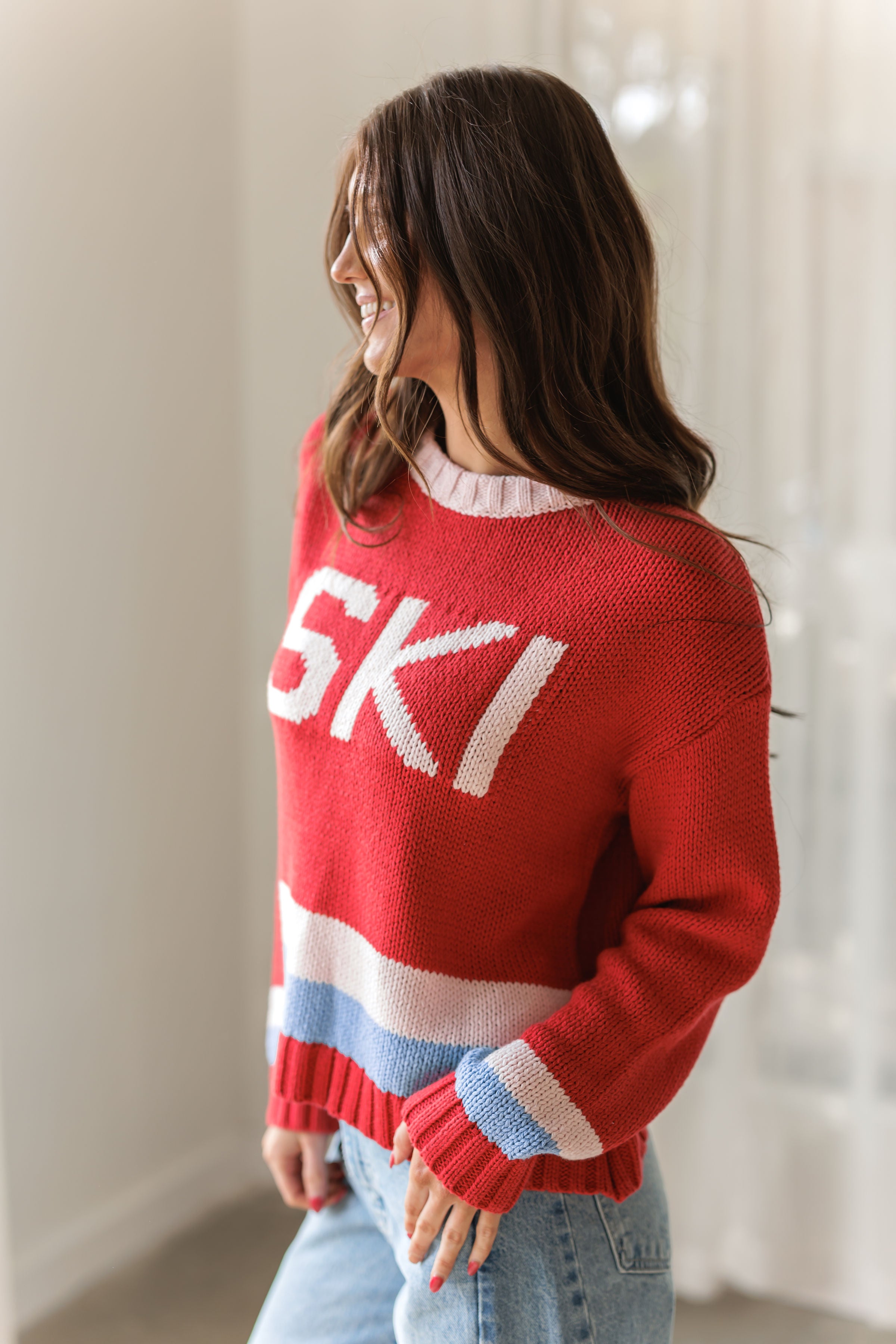 Ski Sweater - Red/Multi