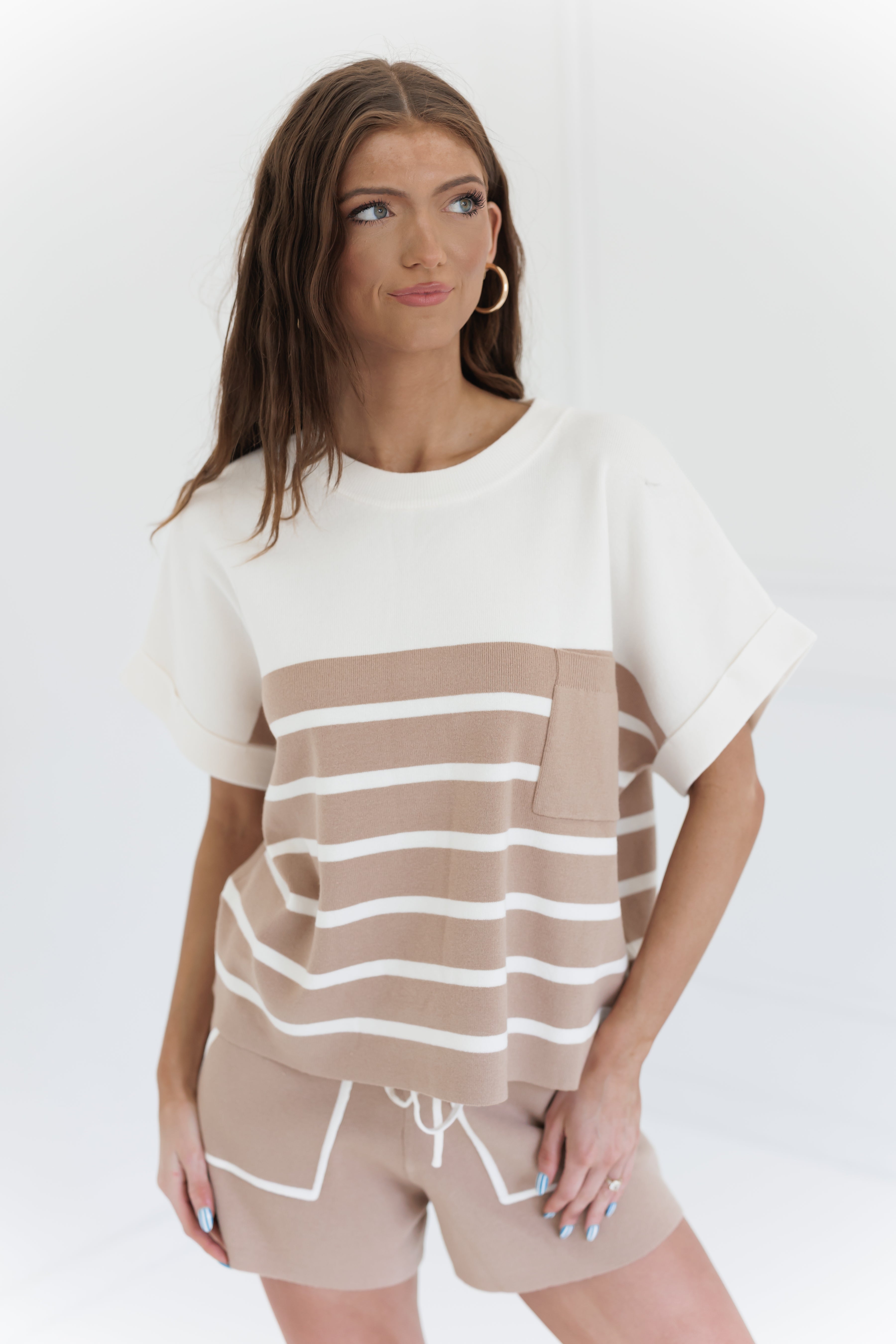 Feel The Vibe Top - Cream/Biscuit