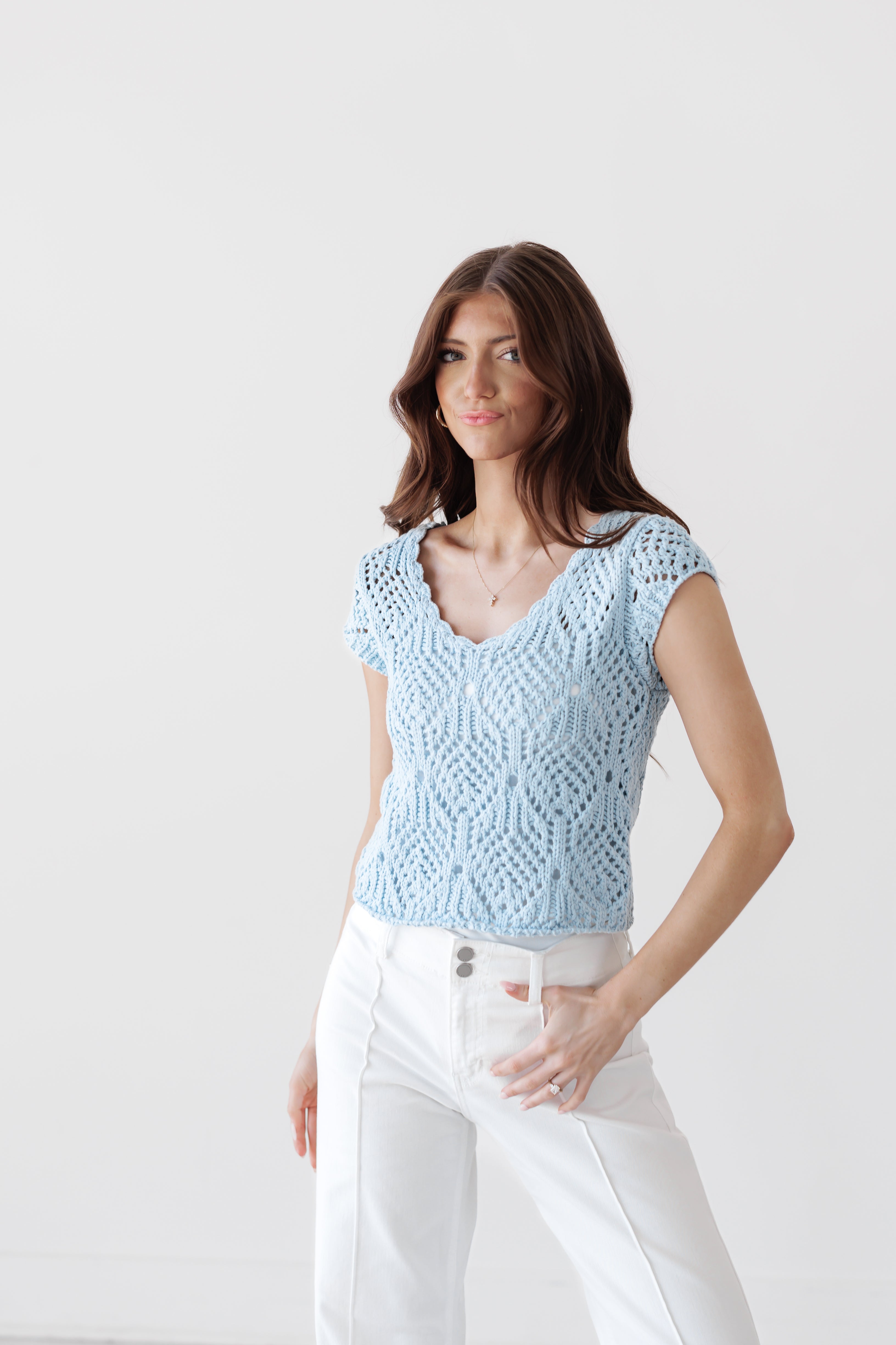 Take The Next Step Top-Powder Blue