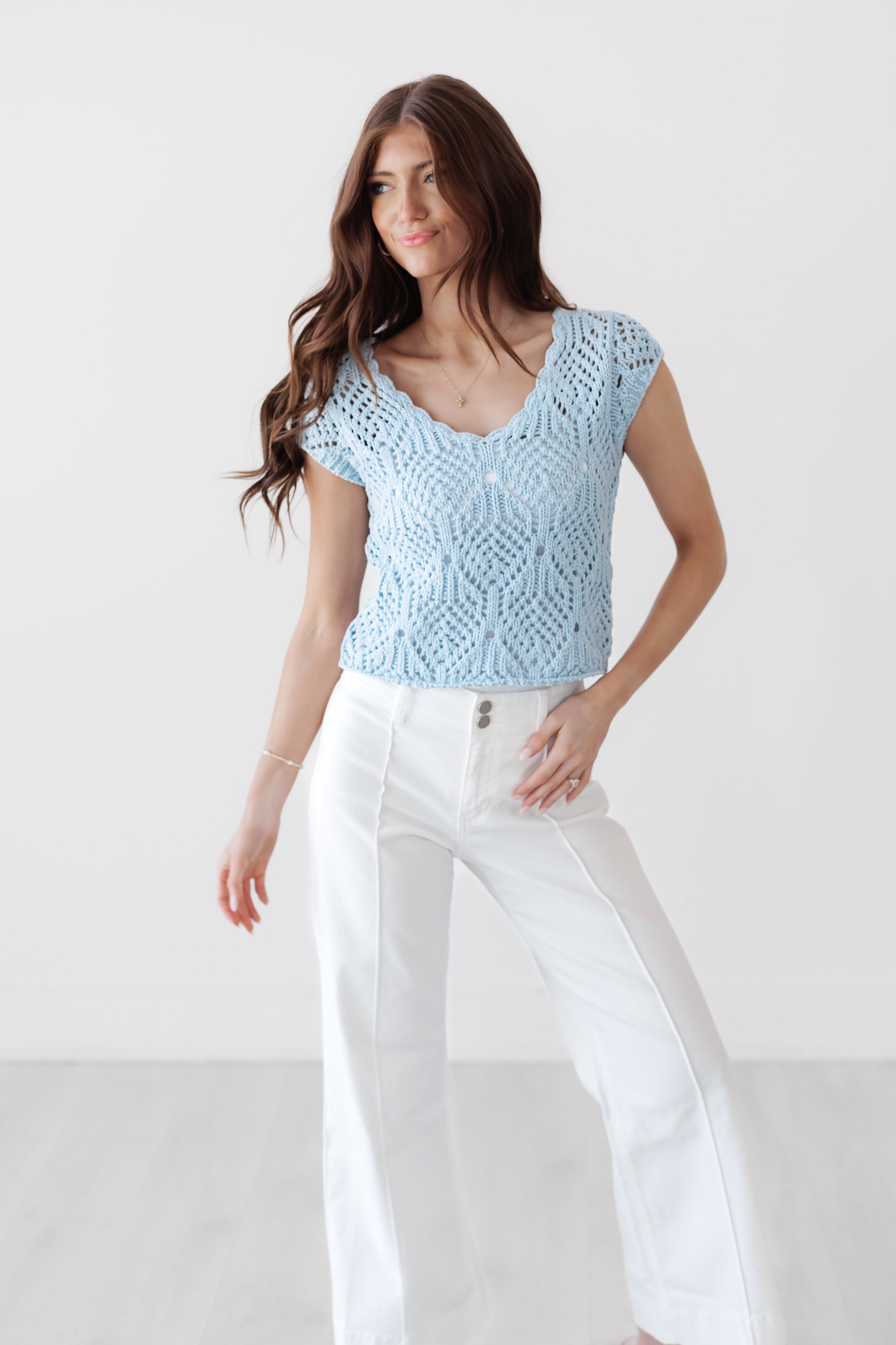 Take The Next Step Top-Powder Blue