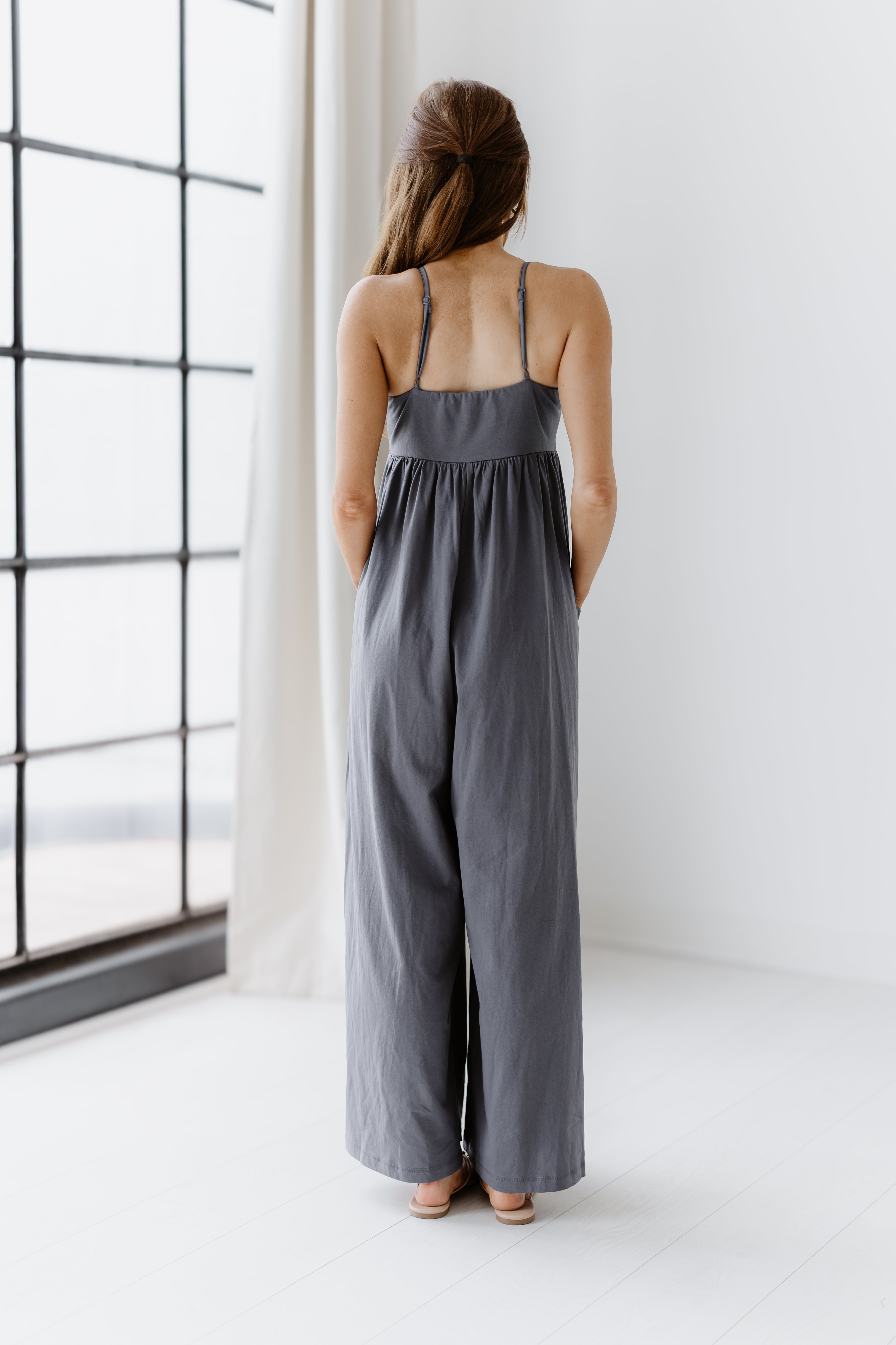 Morning Tide Jumpsuit - Charcoal