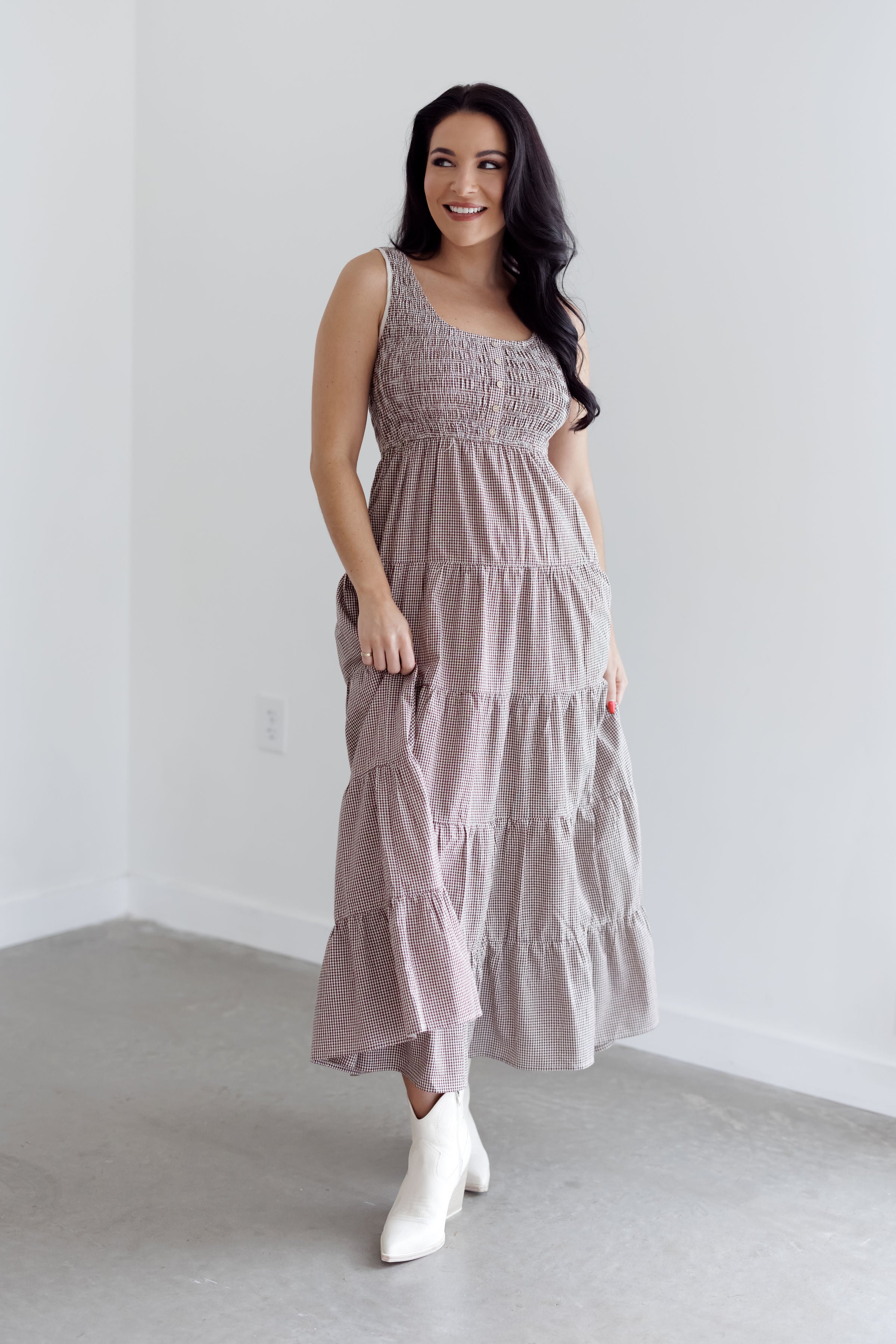 Paisley Dress - Choco/Cream