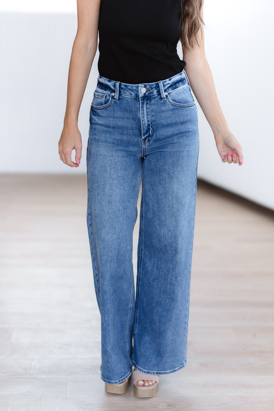 Eli HR Palazzo Wide Leg Jeans - FINAL SALE