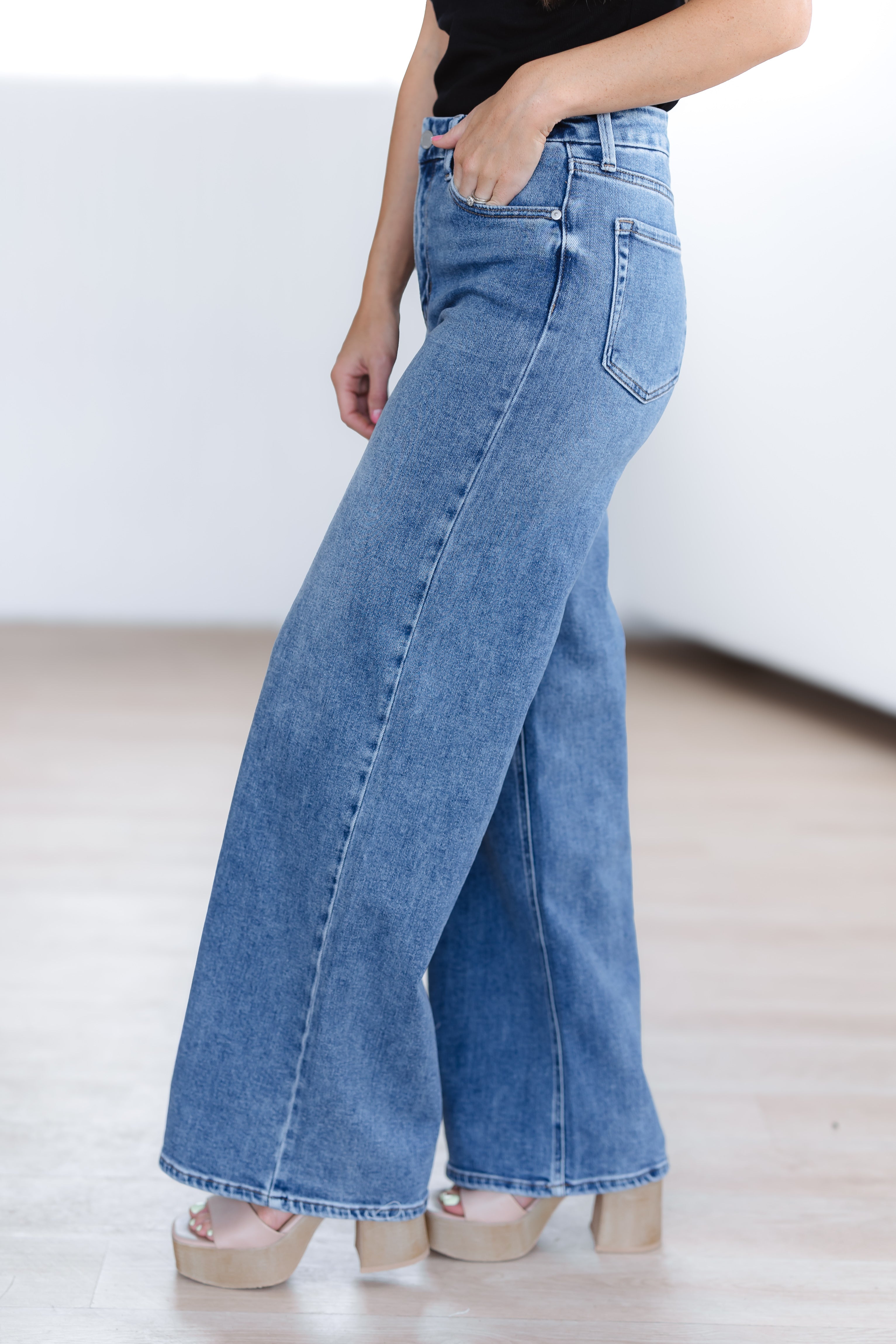 Eli HR Palazzo Wide Leg Jeans