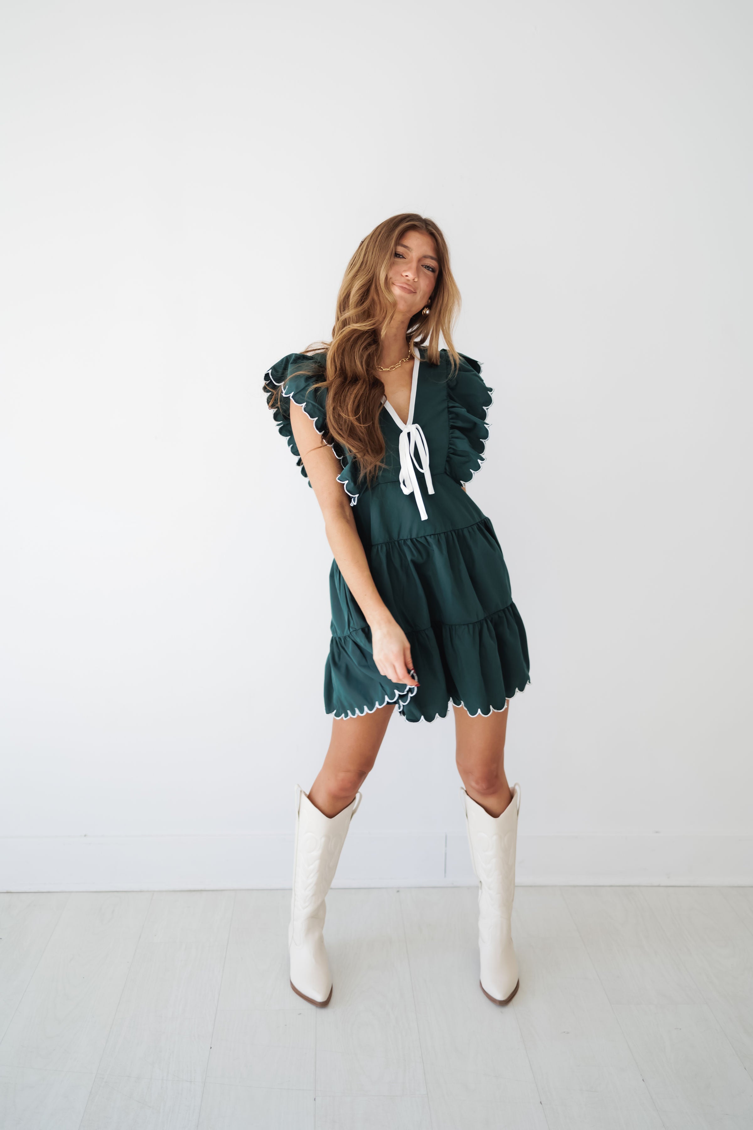 Paisley Dress - Hunter Green