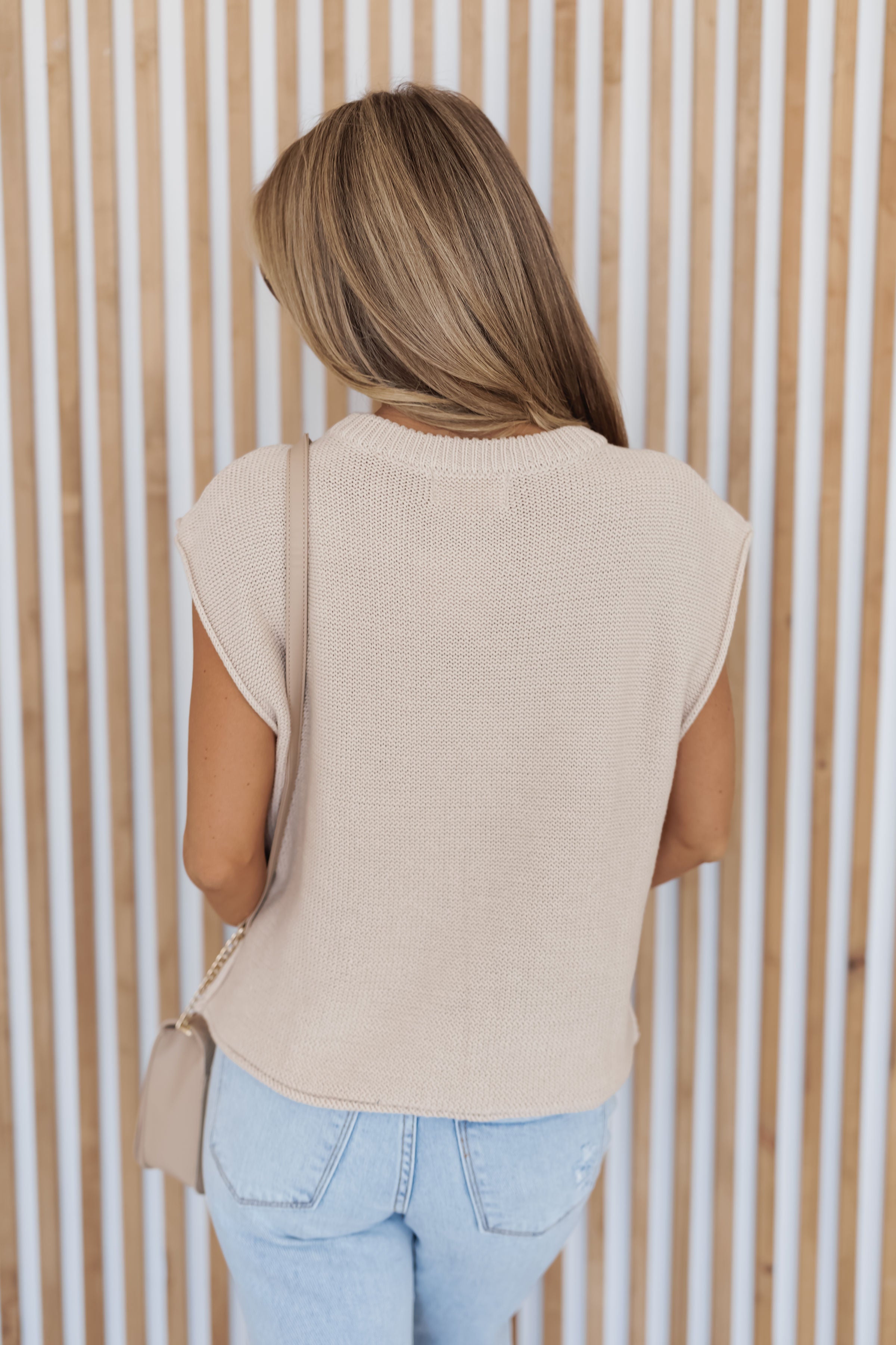 Ellie Sweater Top - Beige