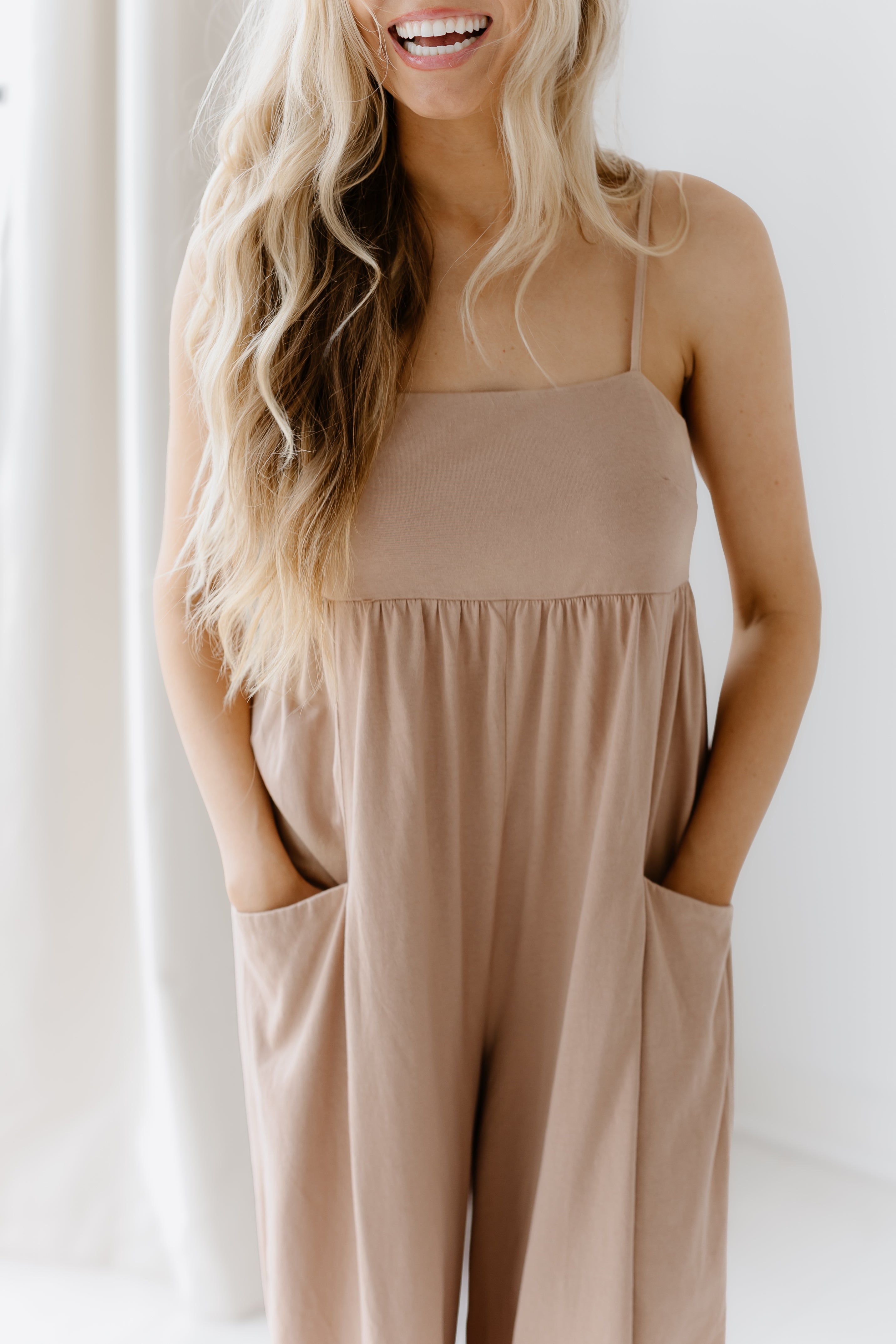 Morning Tide Jumpsuit - Latte