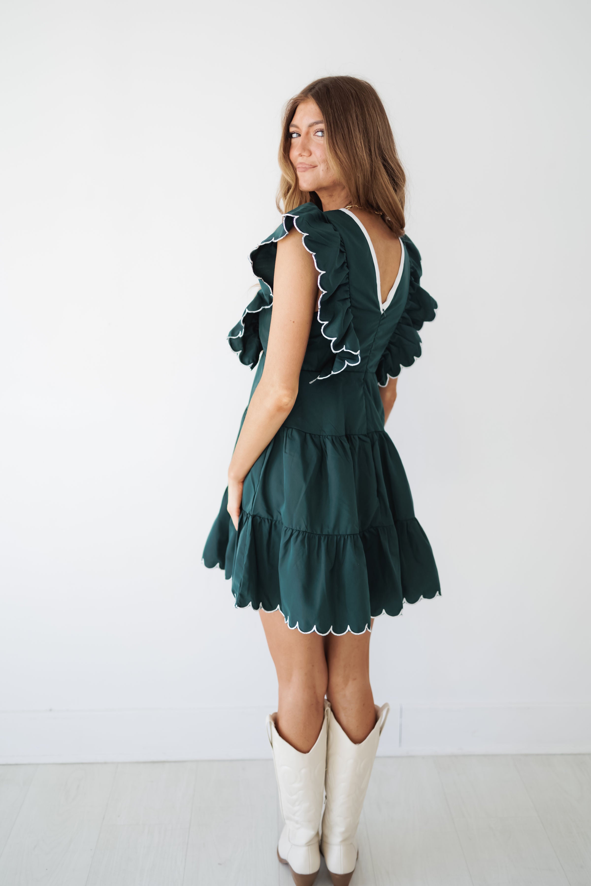 Paisley Dress - Hunter Green