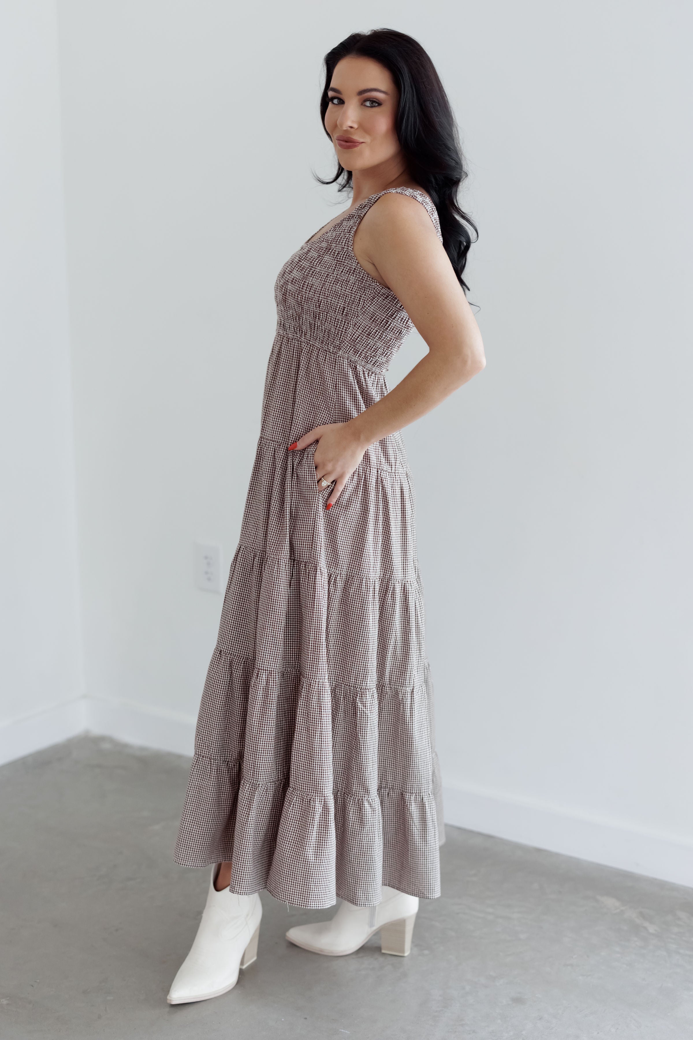 Paisley Dress - Choco/Cream