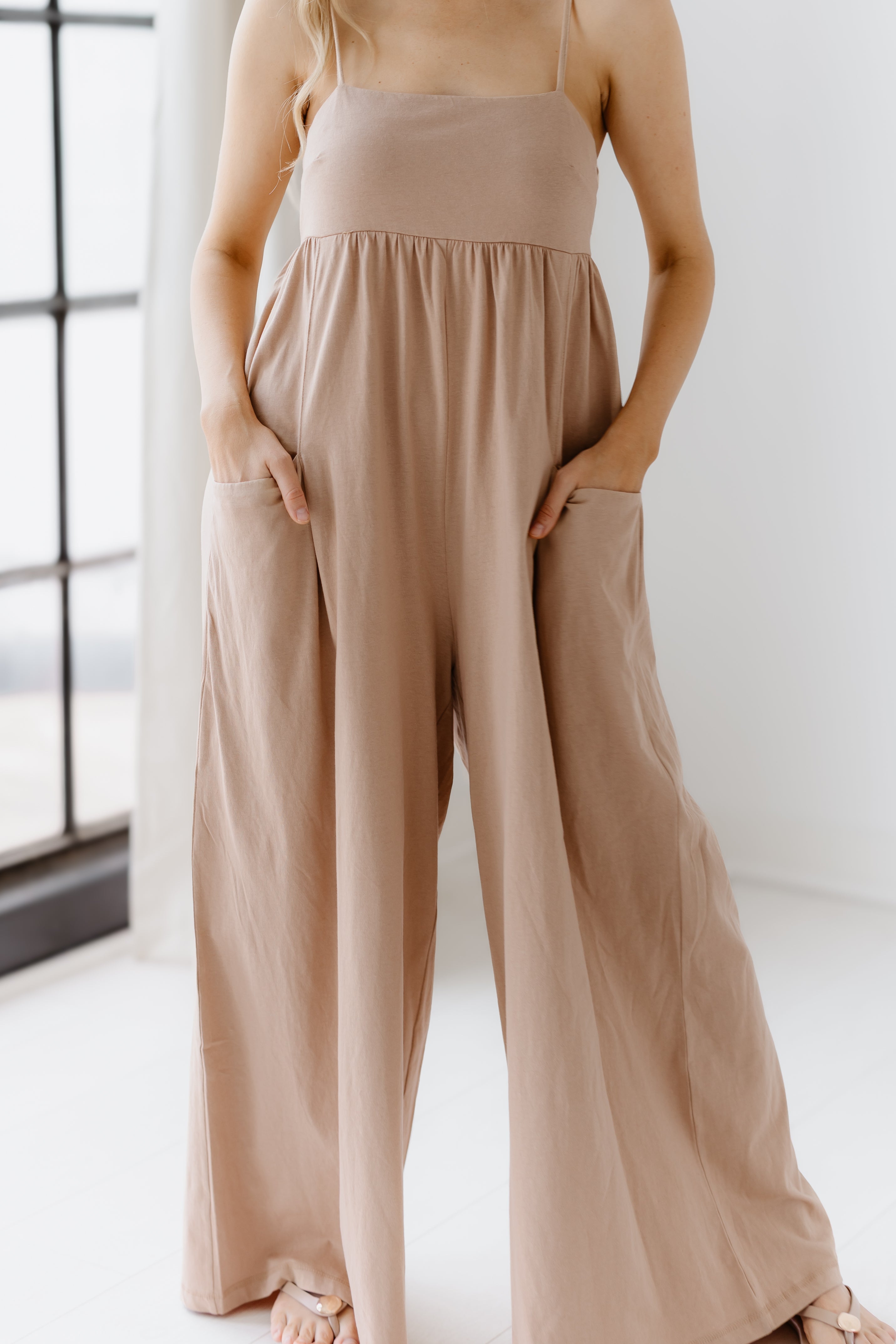 Morning Tide Jumpsuit - Latte
