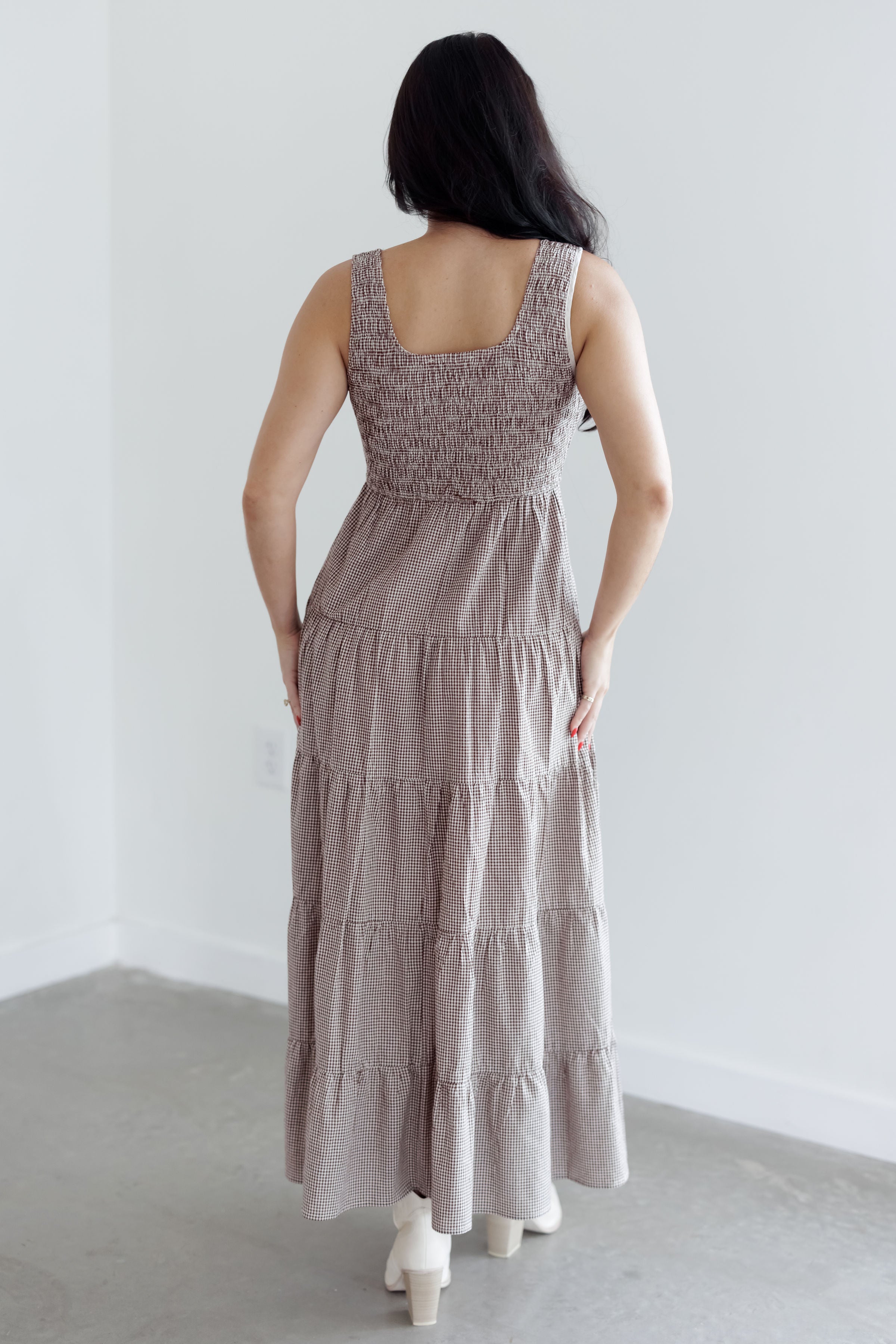 Paisley Dress - Choco/Cream