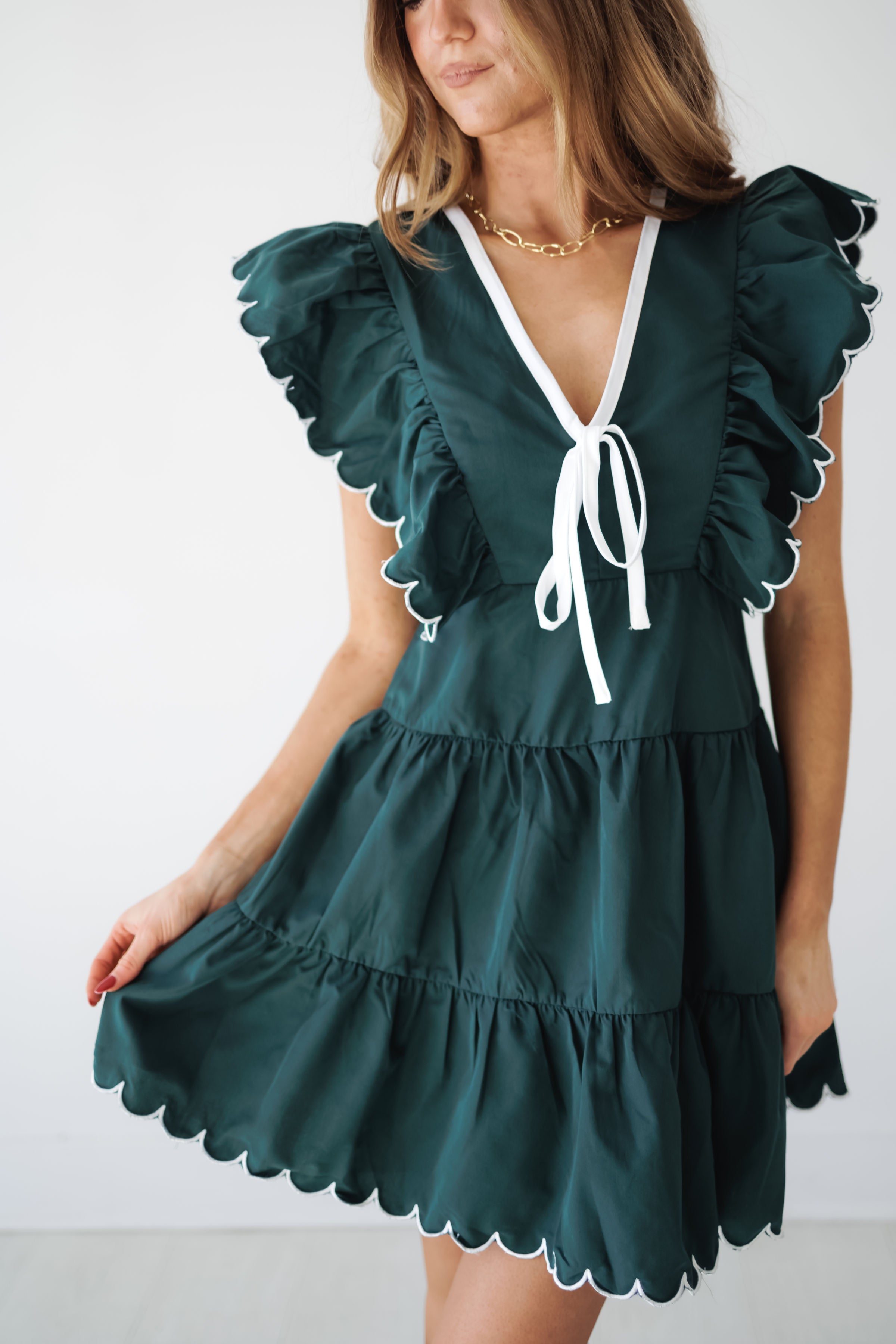 Paisley Dress - Hunter Green