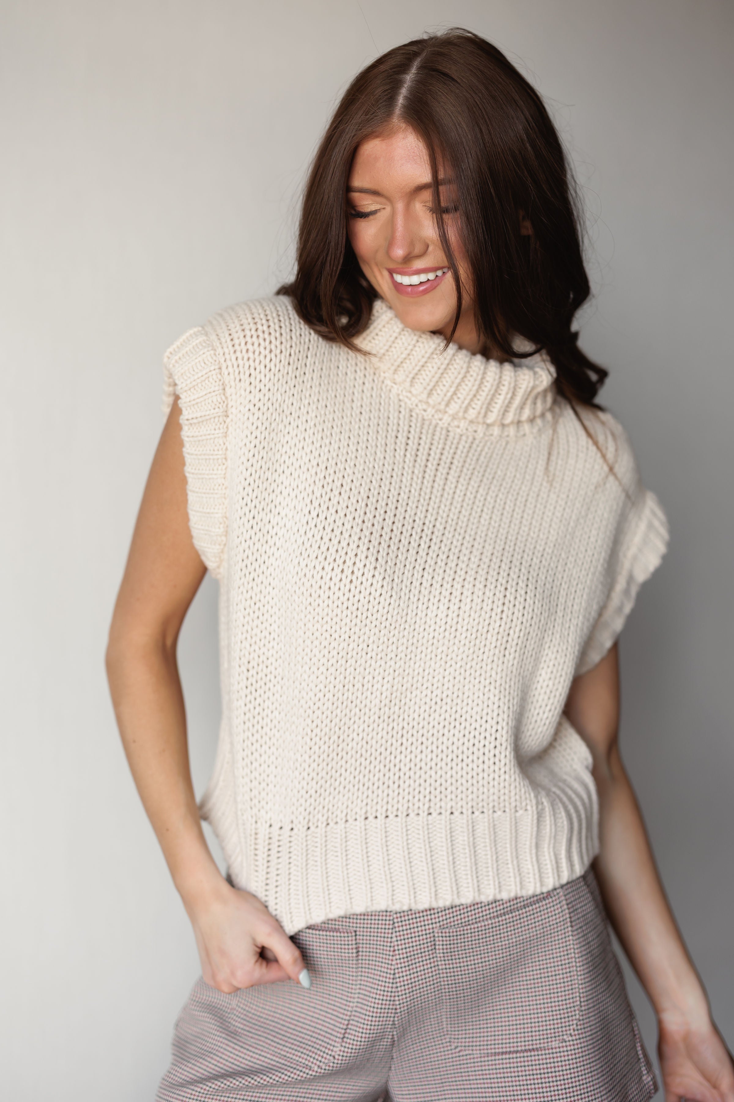 Sweet On You Sweater Top - Ecru