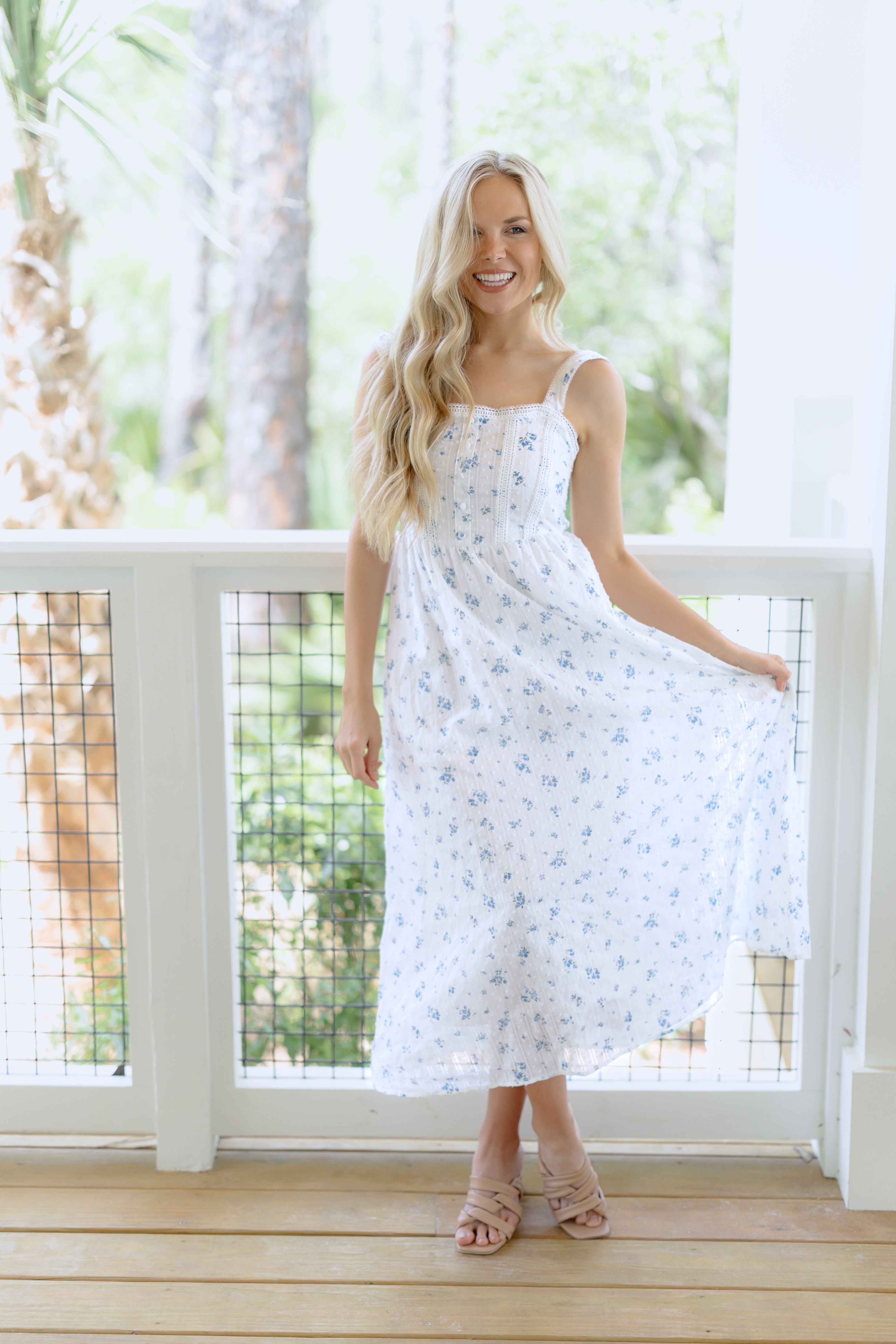 paige midi dress Tiered Midi Dress with Sleeves - Paige