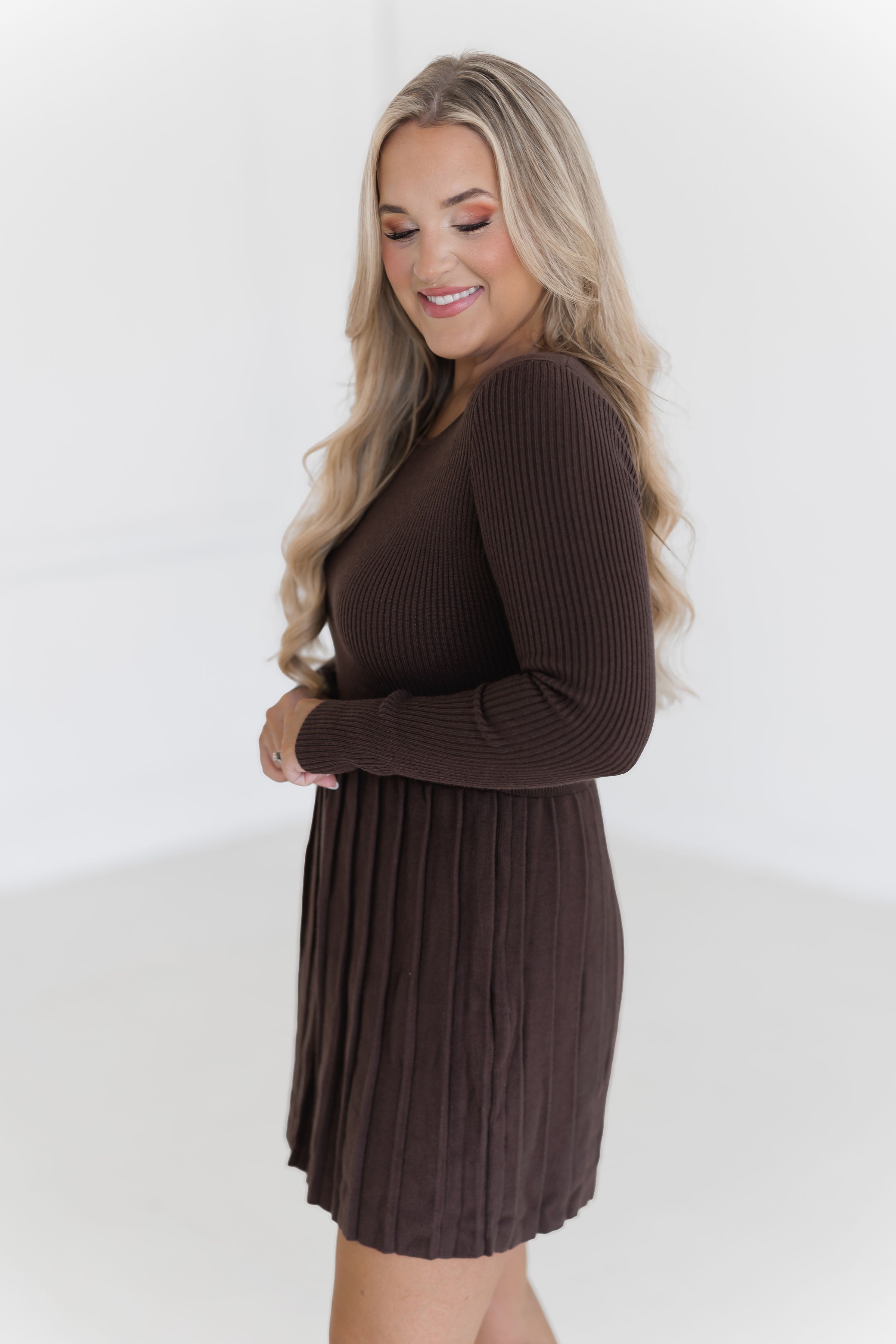 Lillian Sweater Dress - Dark Brown