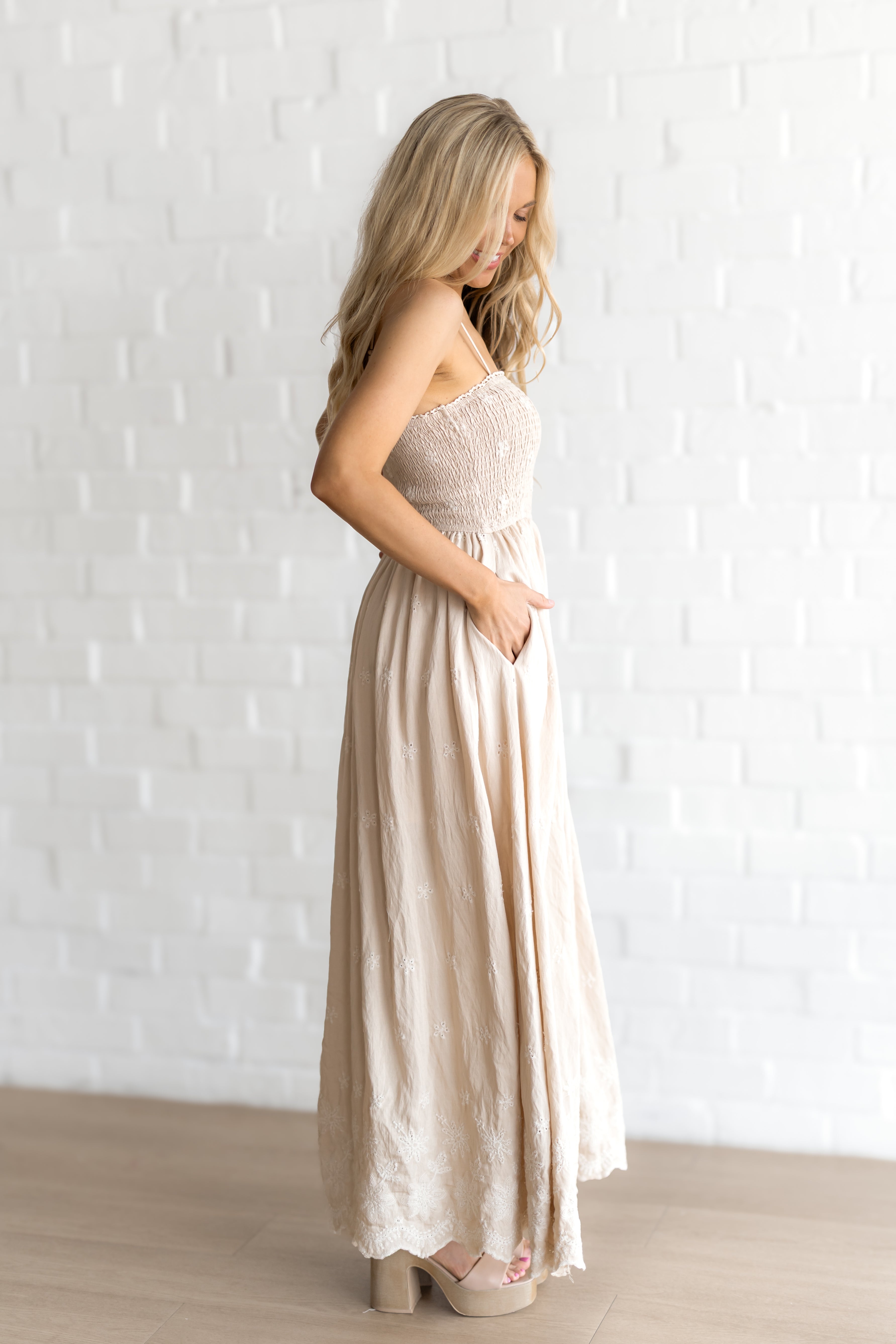 Hillsdale Dress - Beige/Cream