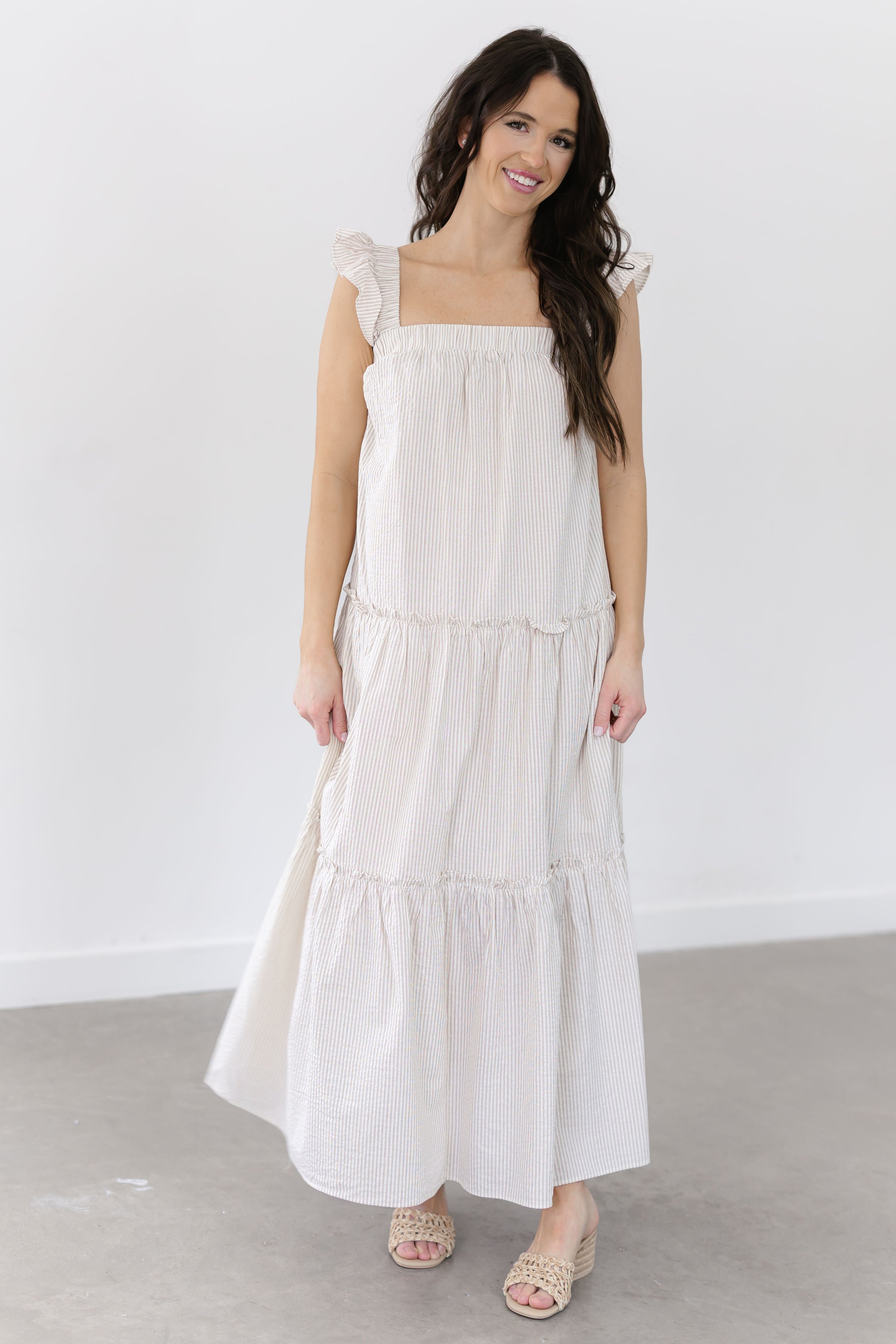 Mya Dress - Cream/Mocha