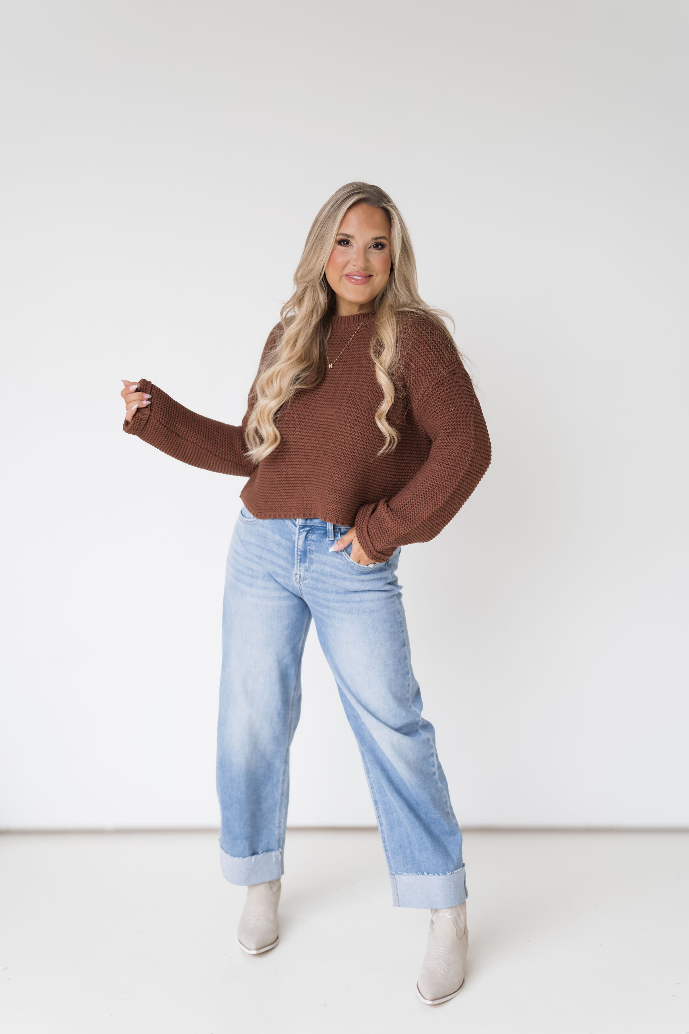 Chill Vibes Sweater - Chestnut