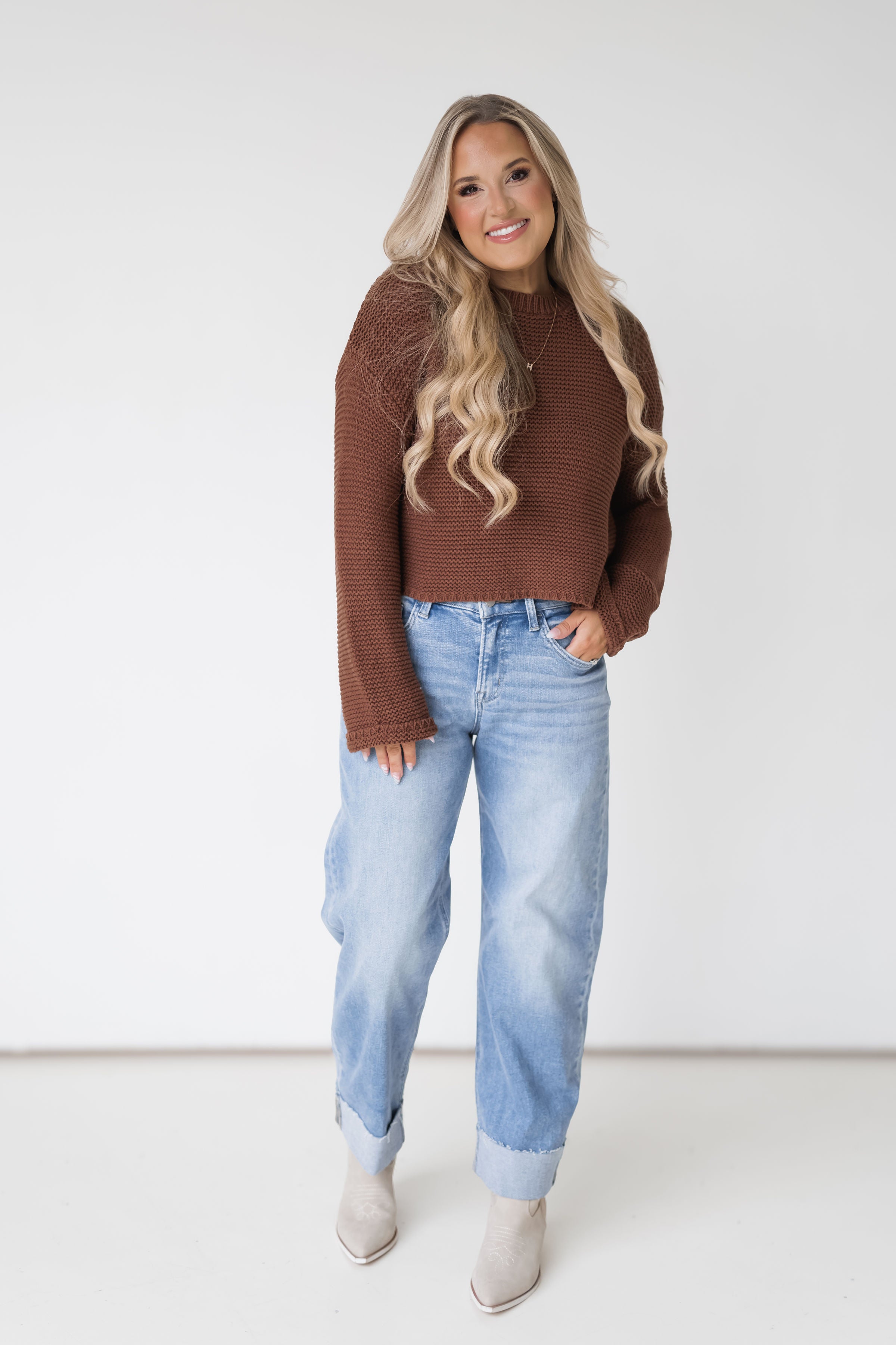 Chill Vibes Sweater - Chestnut