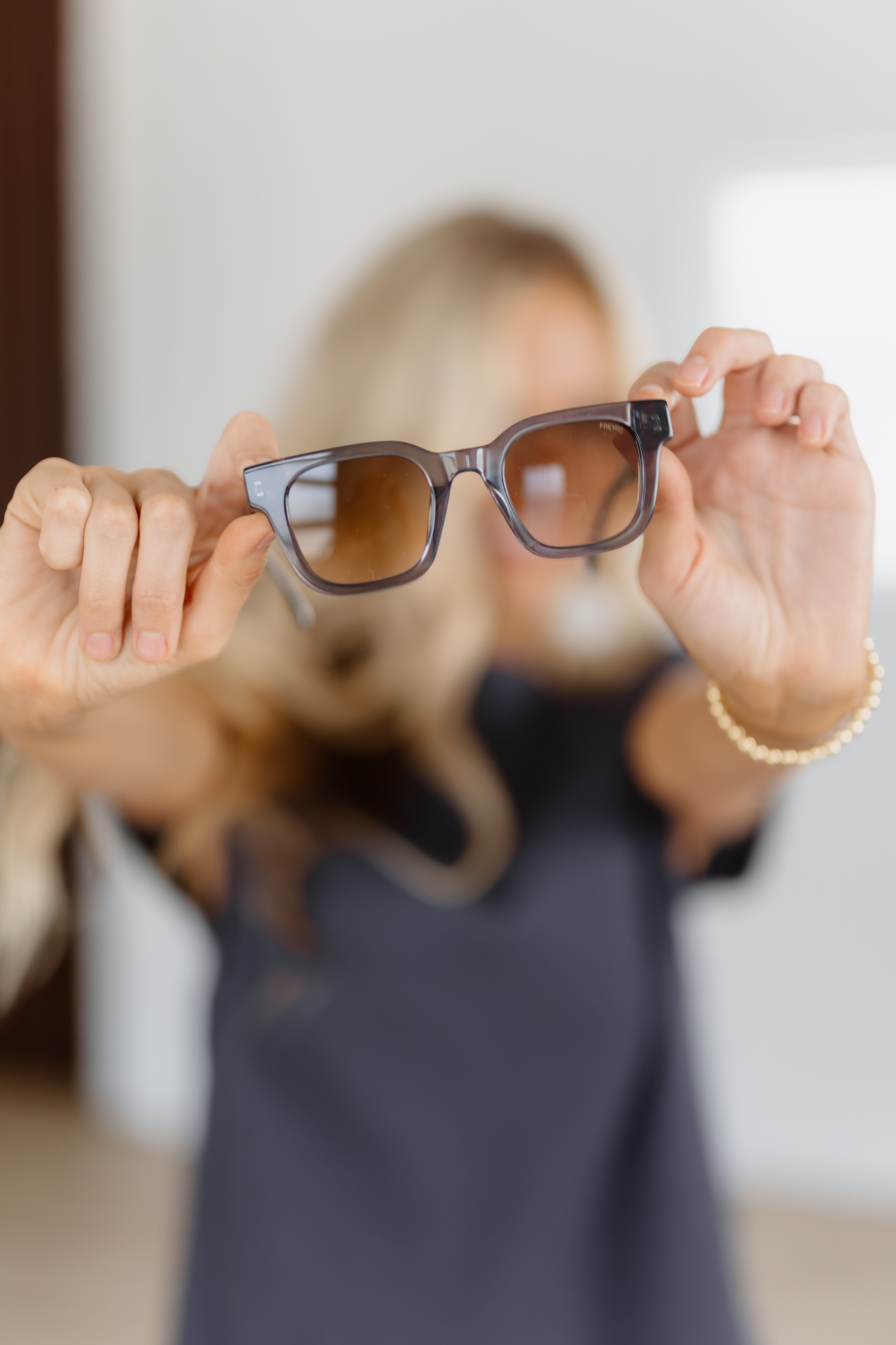 FREYRS: Atlas Acetate Rectangular Sunglasses - Cloud