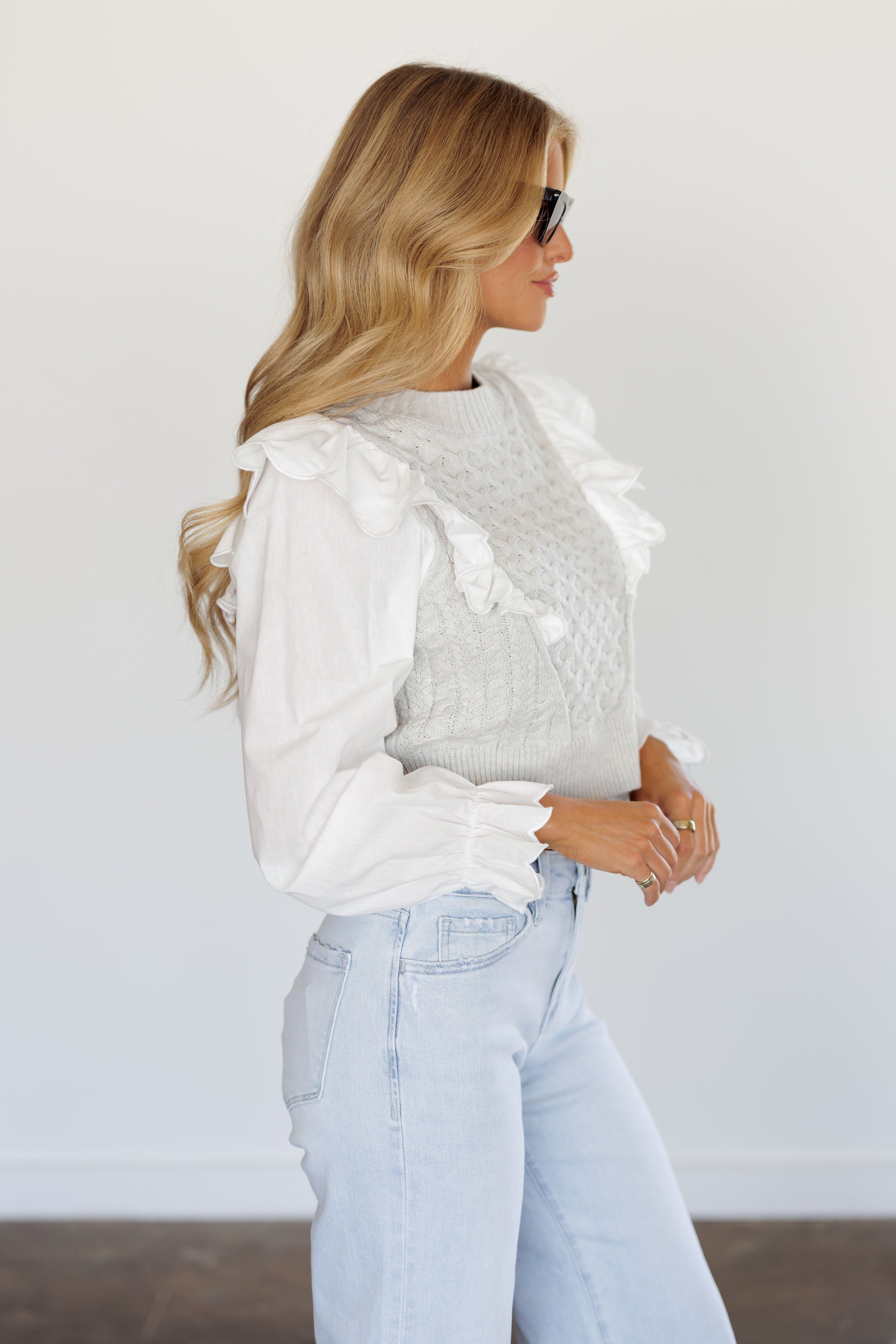 Faded Trace Sweater Top