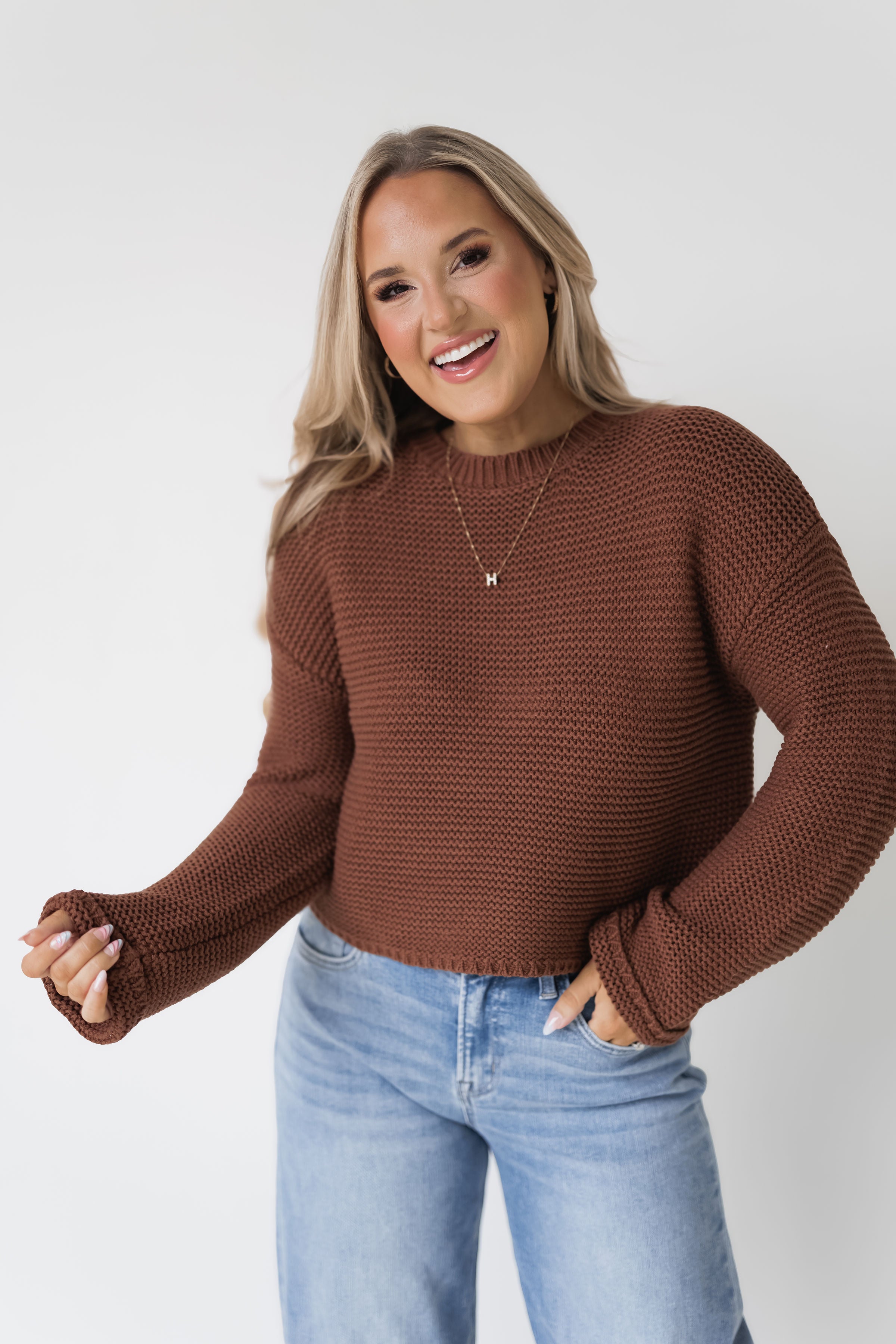 Chill Vibes Sweater - Chestnut
