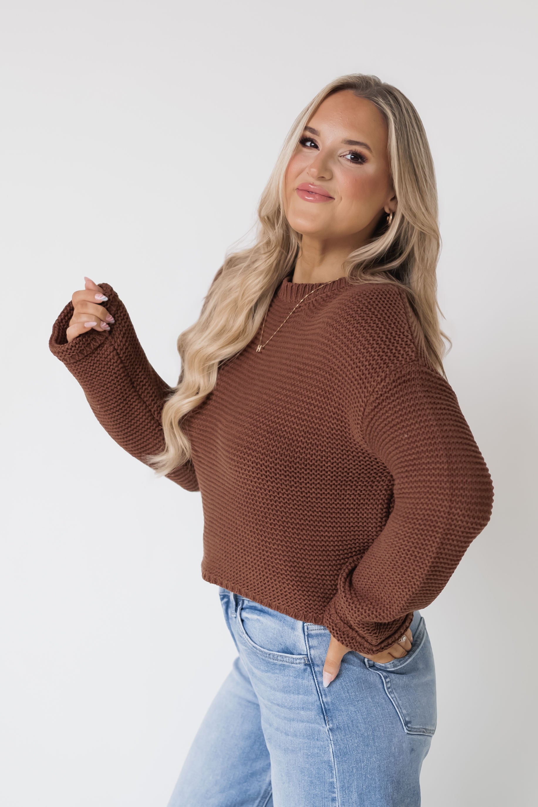 Chill Vibes Sweater - Chestnut