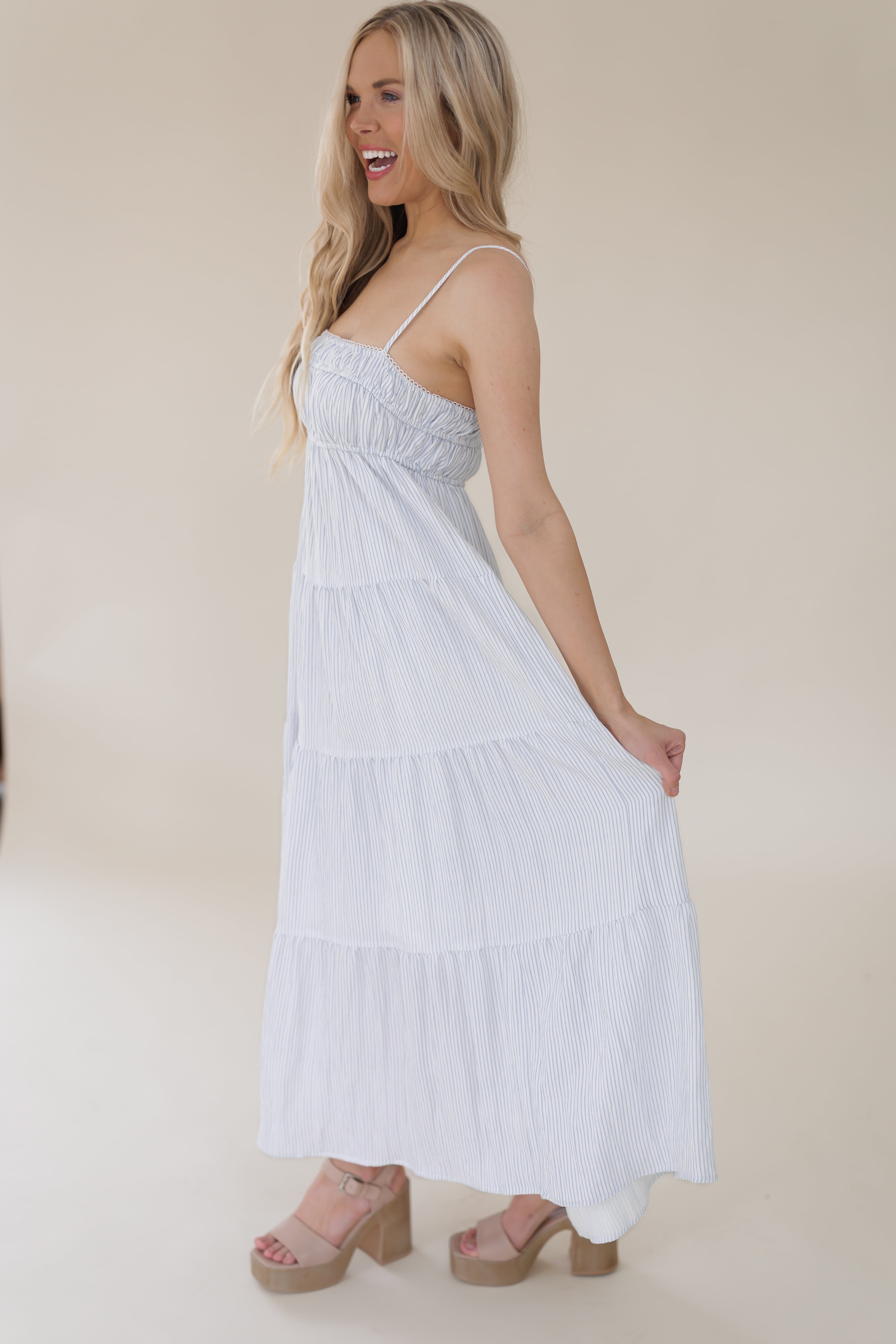 Chasing Sunlight Dress-Blue