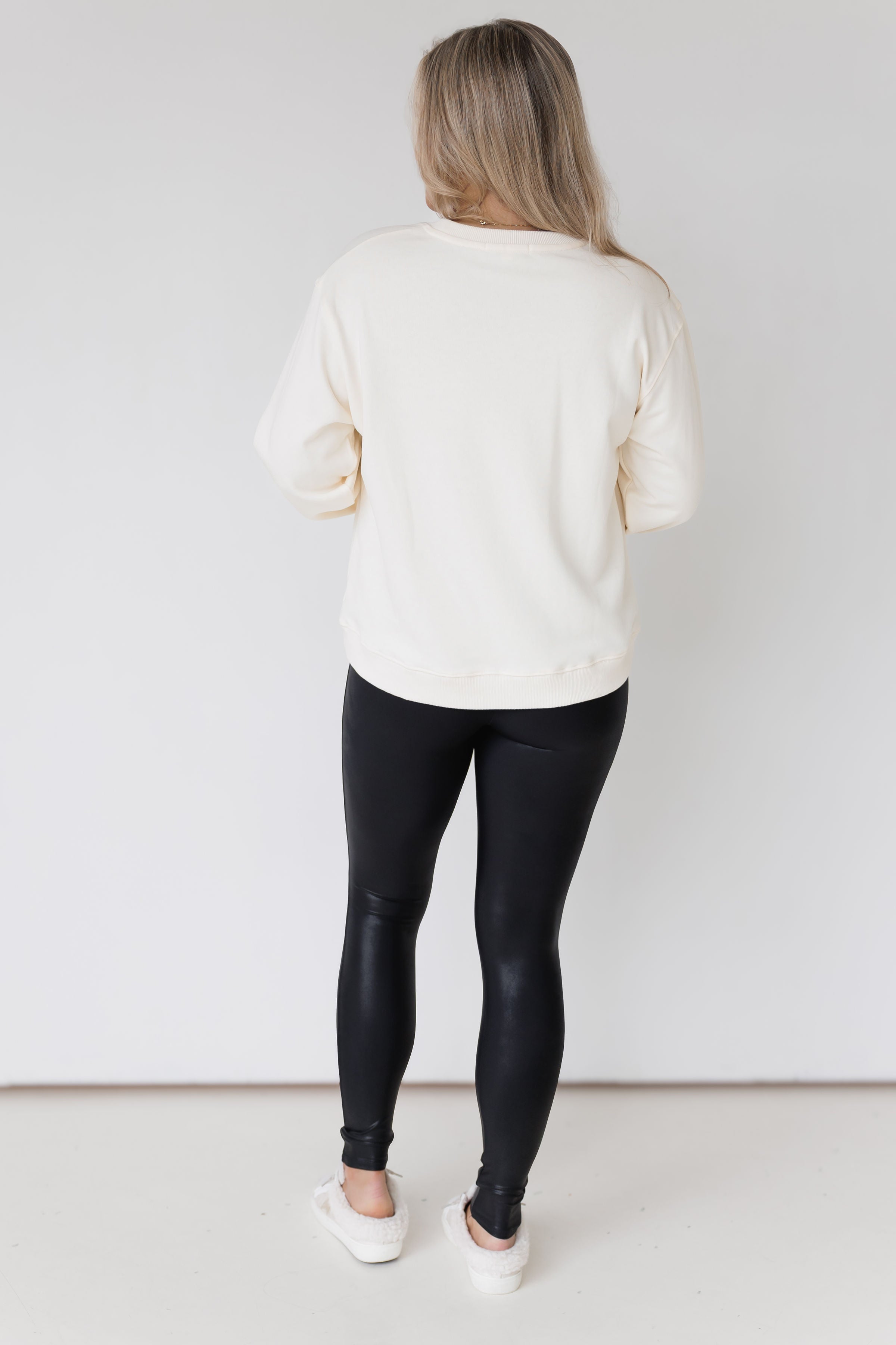 Simply Tied Pullover - Cream/Black