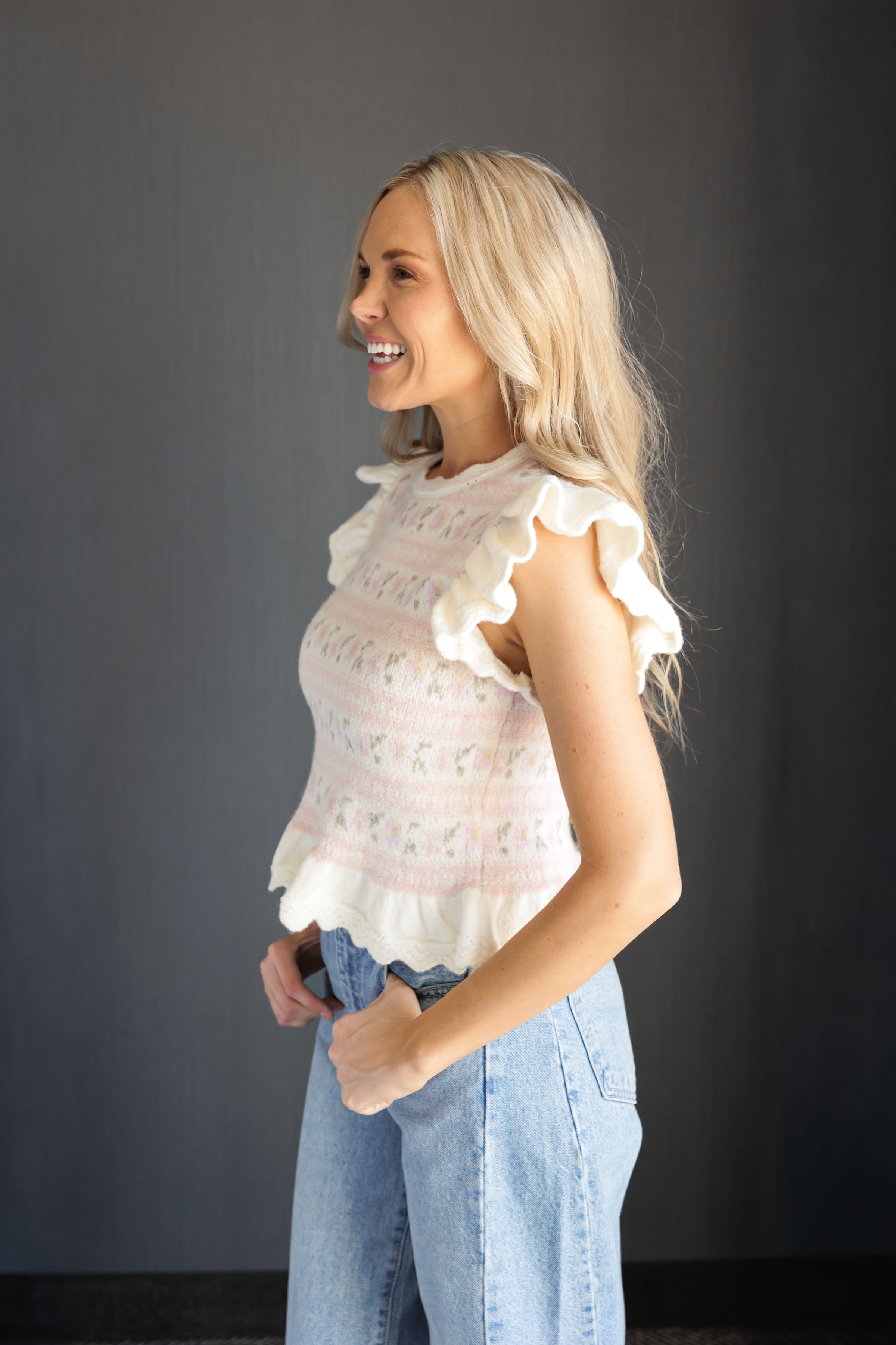 Snow Drift Sweater - Lt. Pink