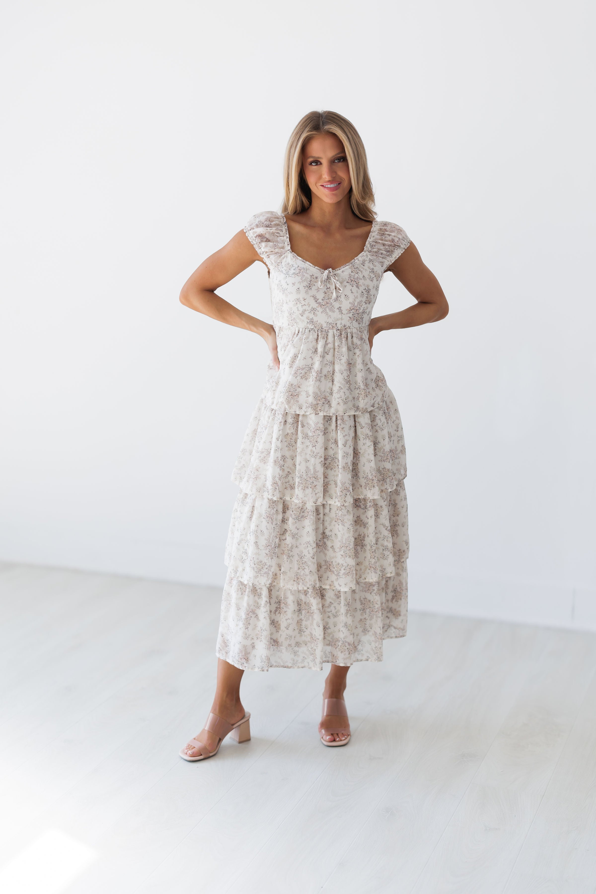 Stephanie Dress - Cream Combo