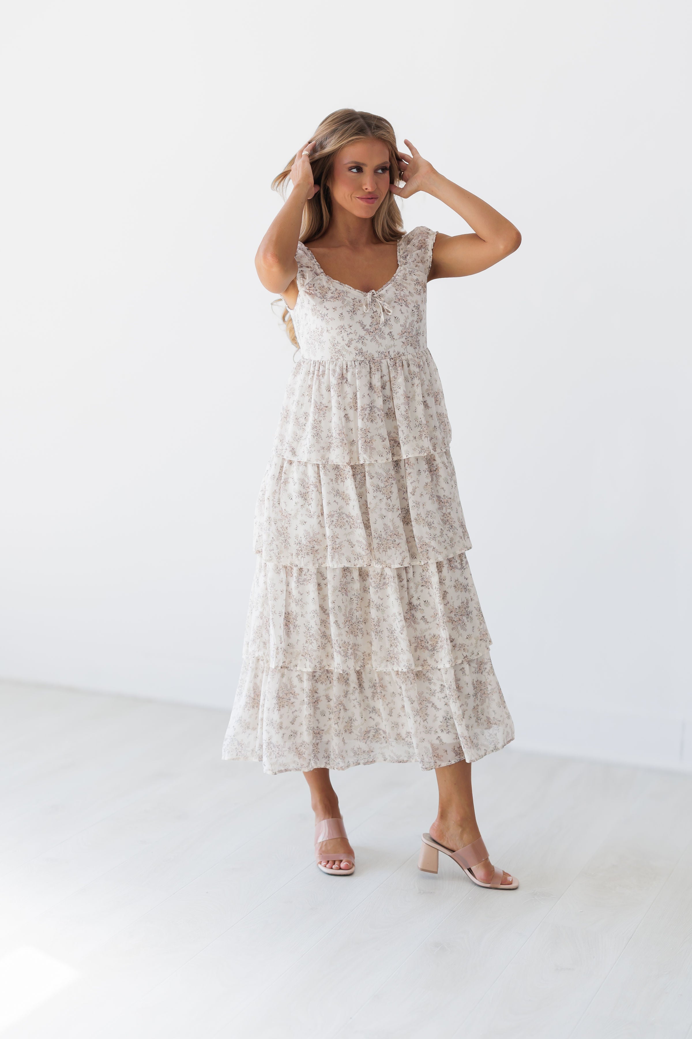 Stephanie Dress - Cream Combo