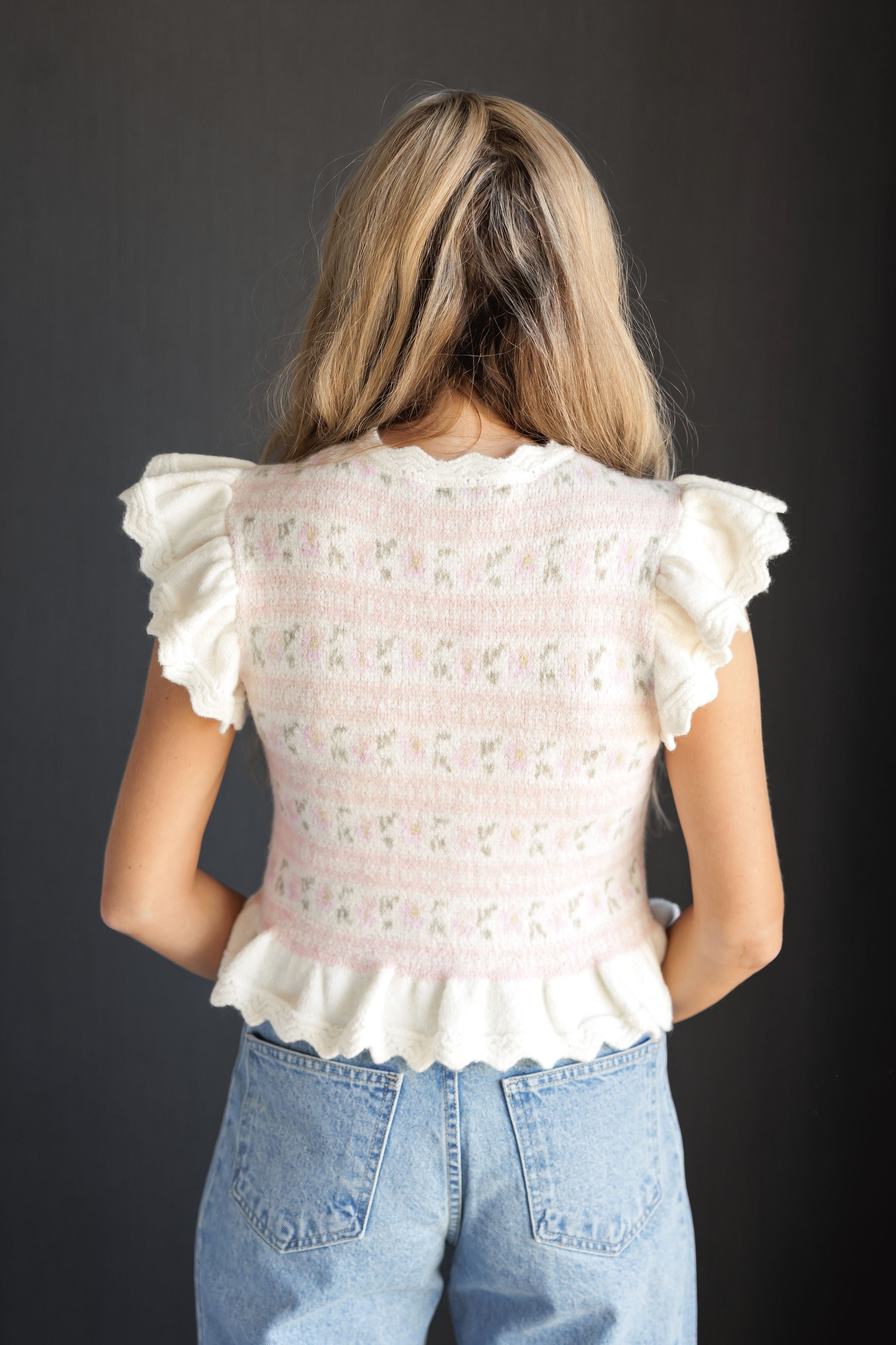 Snow Drift Sweater - Lt. Pink