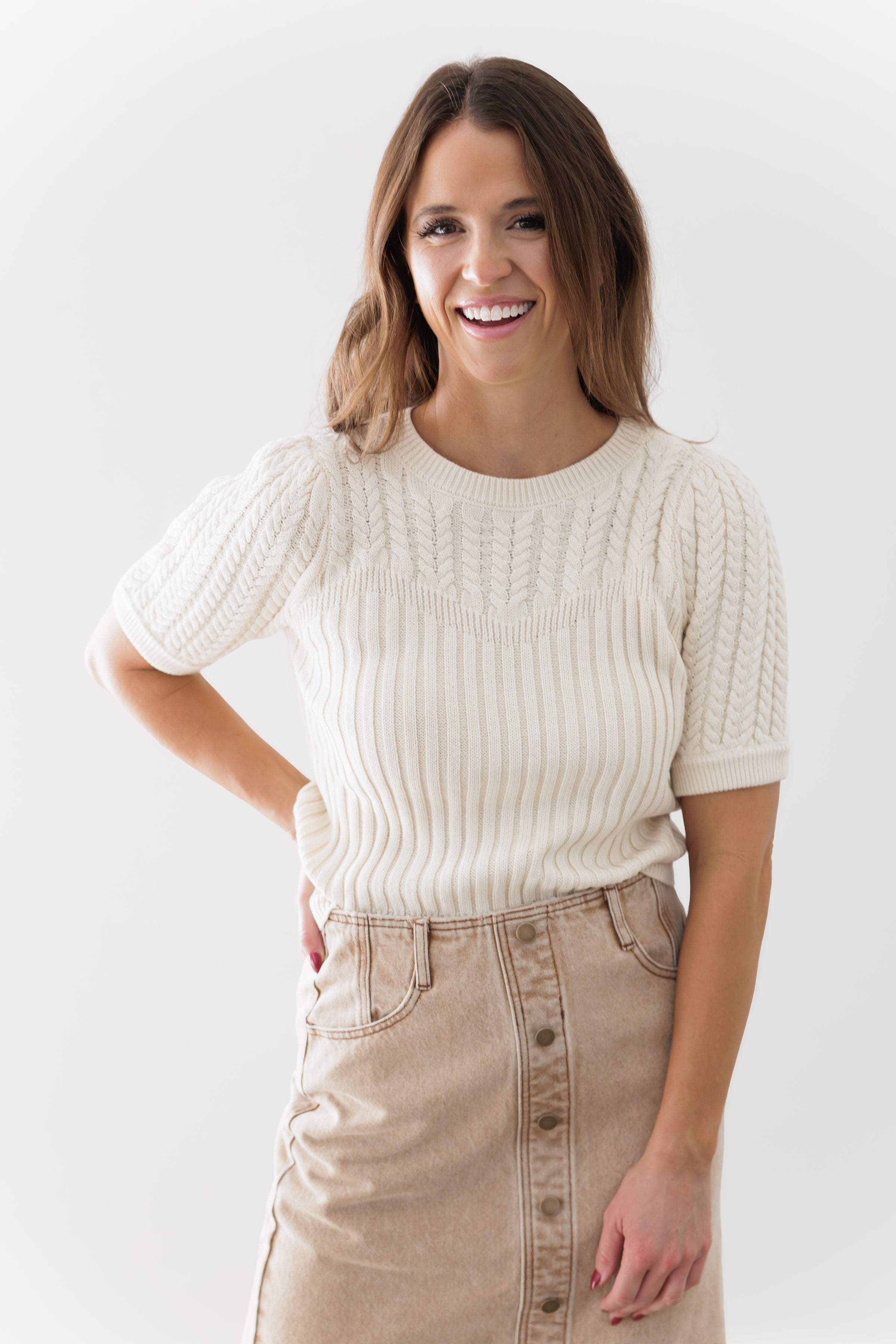 Lead The Way Sweater - Cream