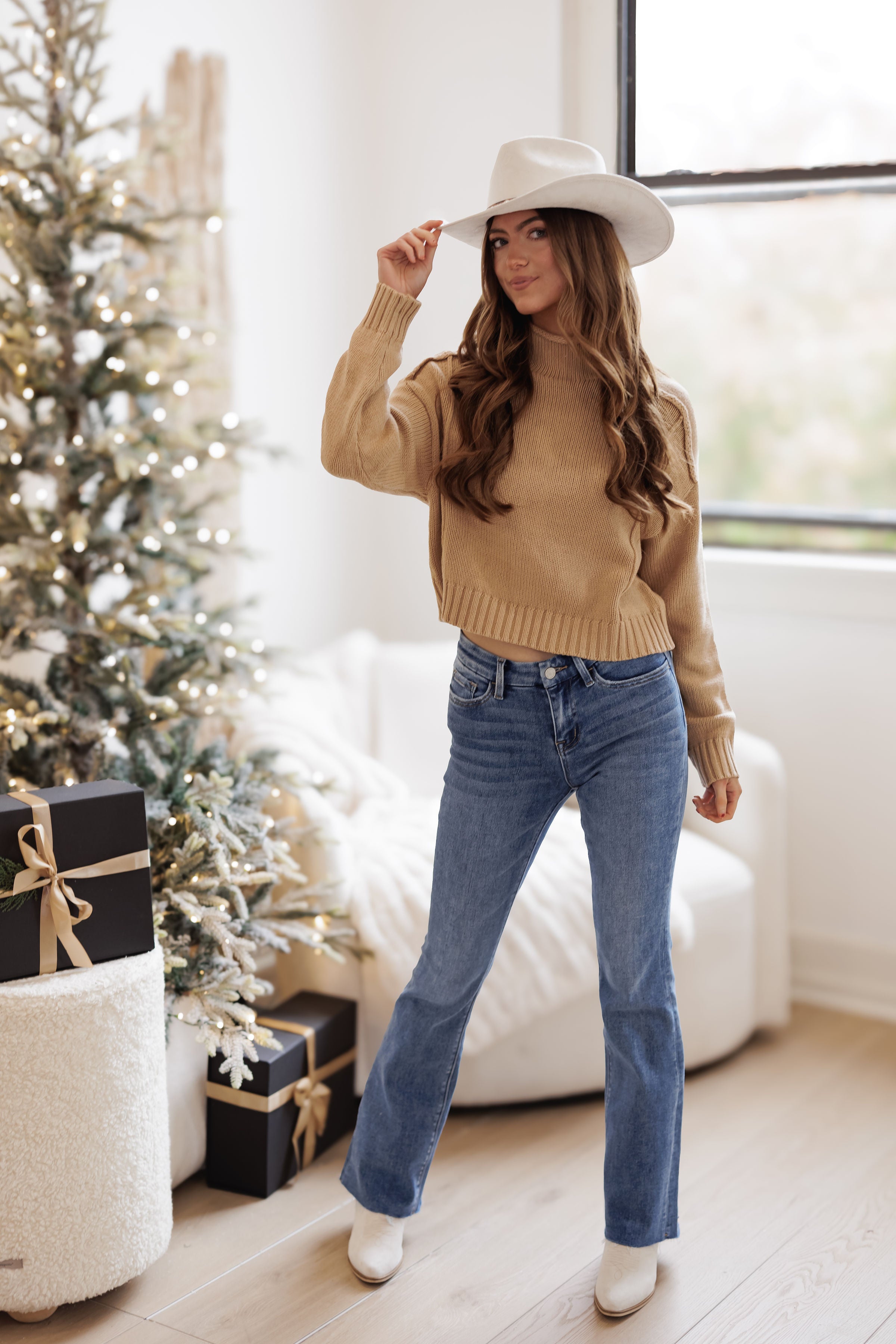 Rustic Views Sweater - Taupe